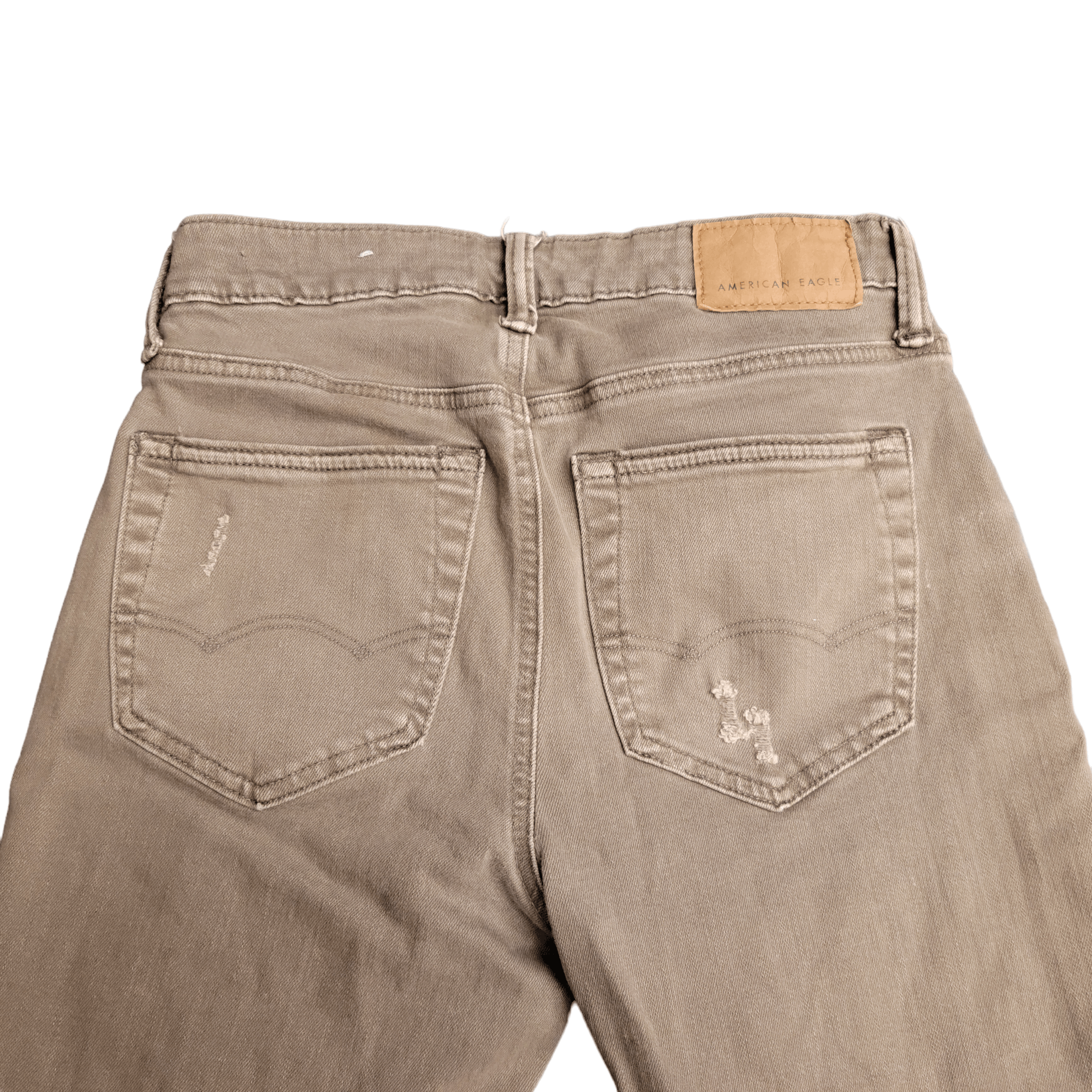 American Eagle Outfitters American Eagle Athletic Skinny Ripped Torn Khaki Jeans Size 28" / US 6 / IT 42 - 7 Thumbnail