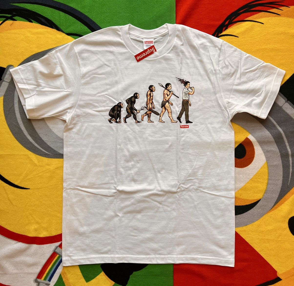 Supreme Supreme Evolution Tee White L ape human t-shirt primitive