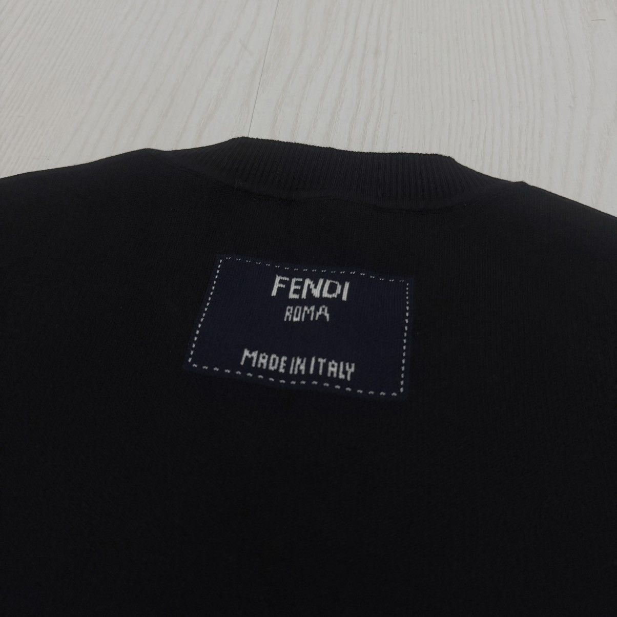 Fendi Fendi FZX030 Logo Knit Sweatshirt Sweater Black Size US S / EU 44-46 / 1 - 7 Thumbnail