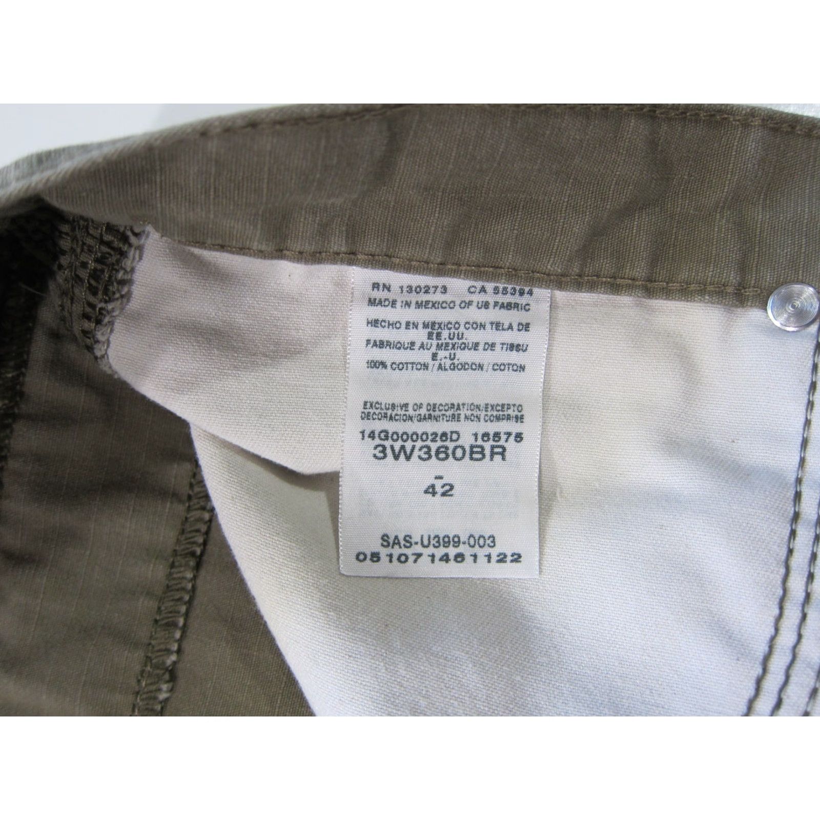 Wrangler Wrangler Biggs Work Wear Brown 100% Cotton Canvas Cargo Shorts Men 42 Size US 42 / EU 58 - 5 Thumbnail