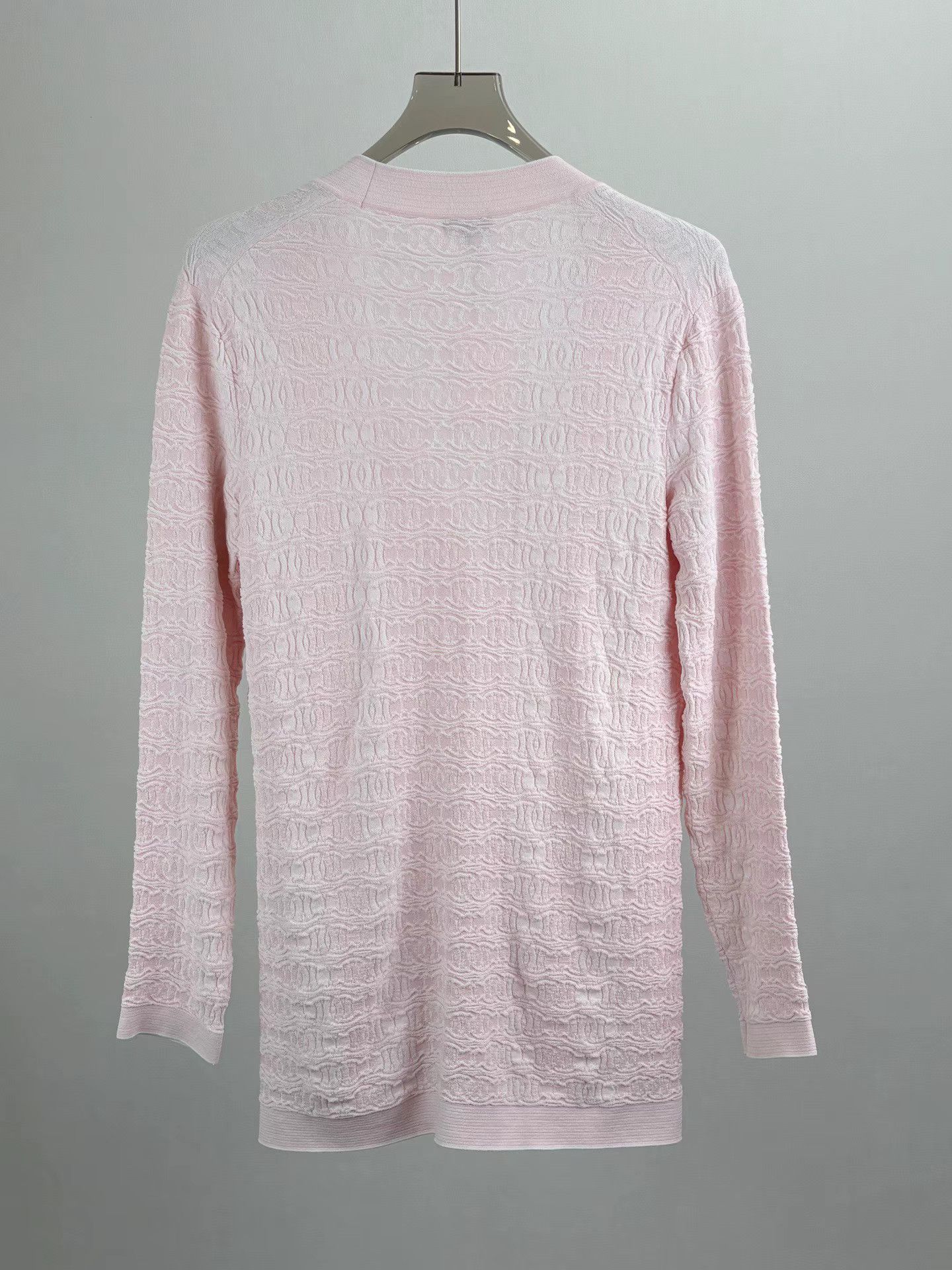 Chanel CHANEL Pink 3D Embossed Knit Cardigan K1 Size XS / US 0-2 / IT 36-38 - 2 Thumbnail