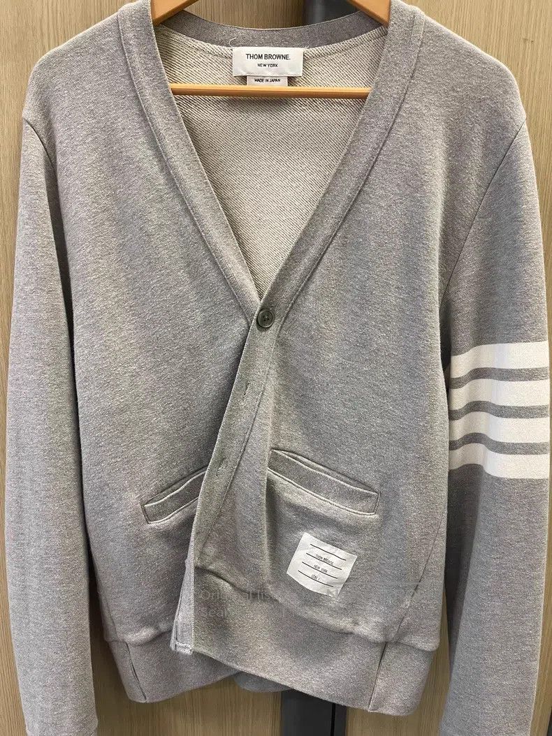Thom Browne Thom Browne Gray cardigan Size US S / EU 44-46 / 1 - 1 Thumbnail