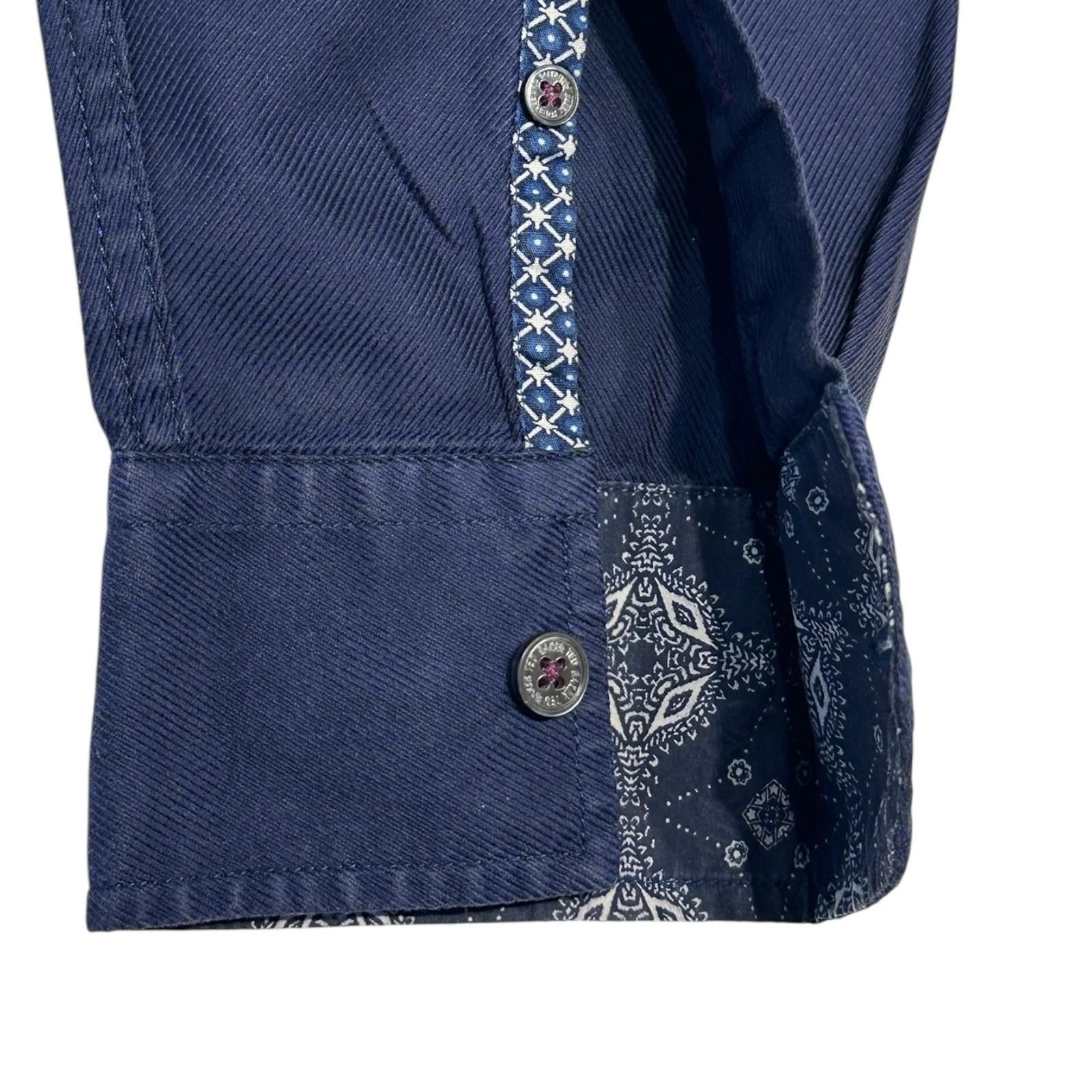 Ted Baker Ted Baker 3 Shirt Men's UK Size M Blue Contrasting Trim Size 38R - 7 Thumbnail
