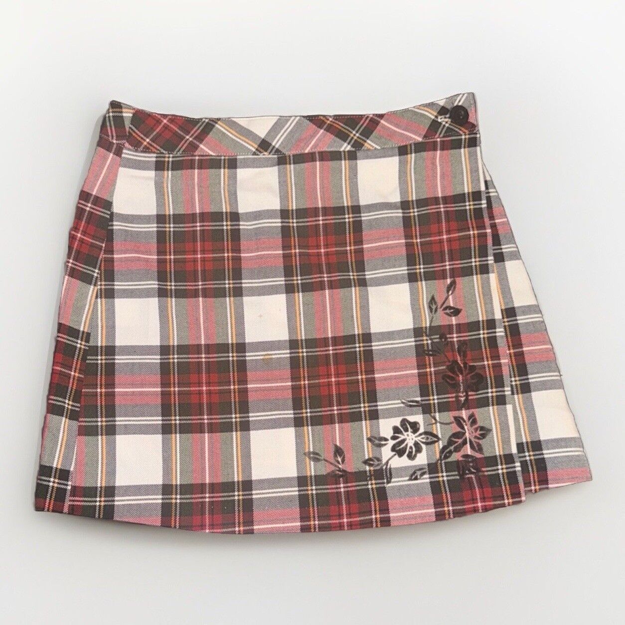 Other Urban Vibe Plaid Mini Skirt Womens MISSING SIZE Wrap Floral Size 27" / US 4 / IT 40 - 1 Thumbnail