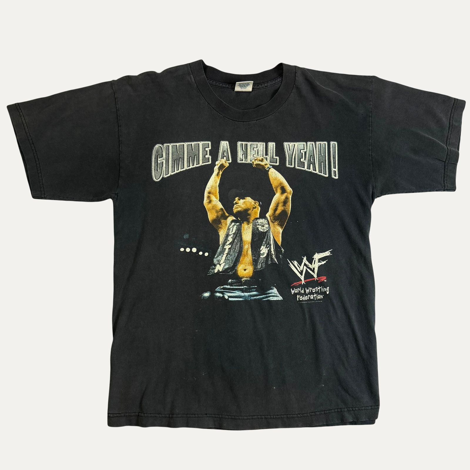 クマ太＊90年代_WWF ストーン・コールド_ヴィンテージTシャツ Vtg 90s WWF STONE COLD Talking Tee T-Shirt WWF World Wrestling