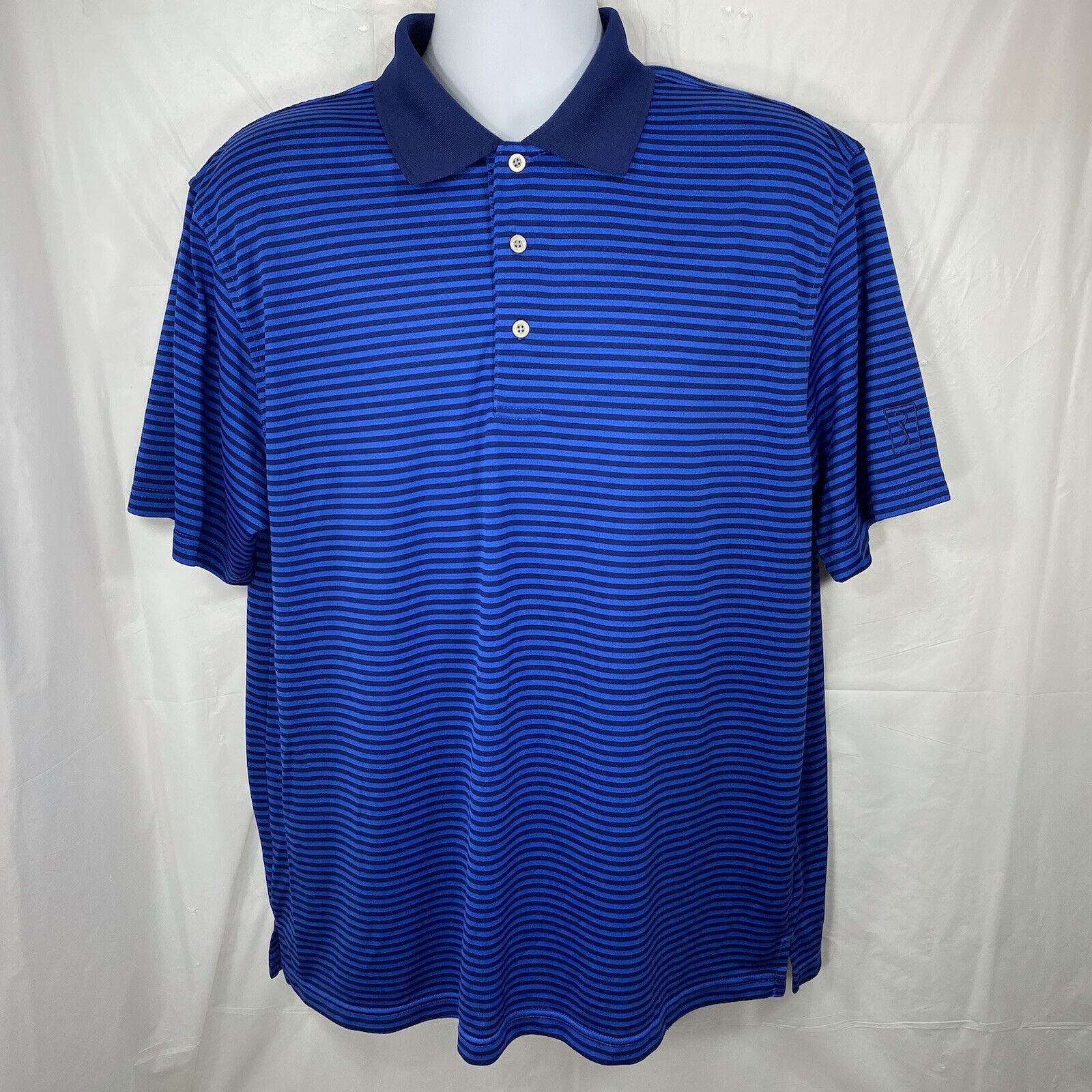 PGA Tour PGA Tour Pro Series Golf Polo Shirt Blue Striped Athletic XL Size US XL / EU 56 / 4 - 1 Thumbnail