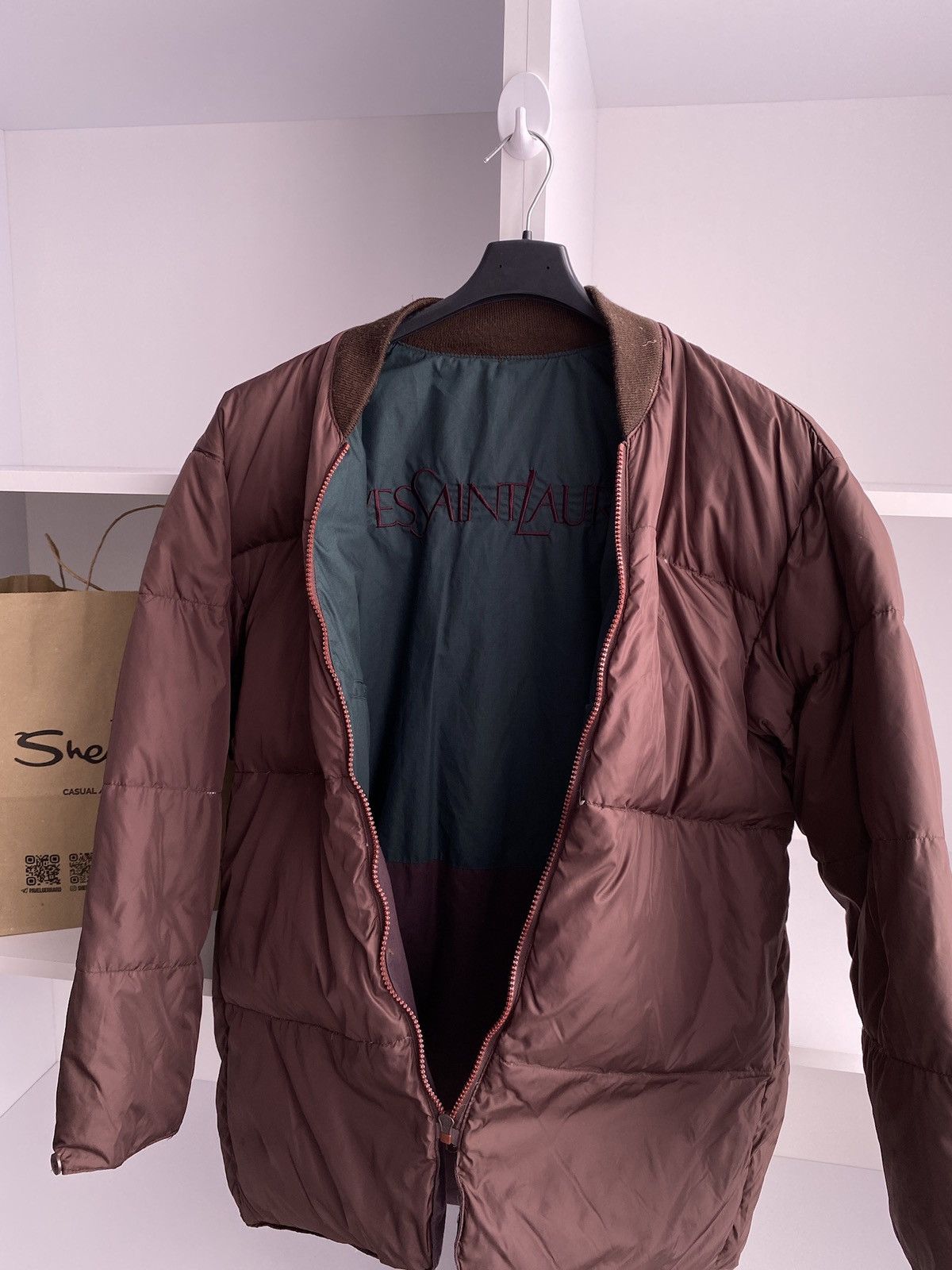 Vintage × Yves Saint Laurent Vintage Mens YVES SAINT LAURENT Bomber Jacket YSL Size US M / EU 48-50 / 2 - 10 Thumbnail