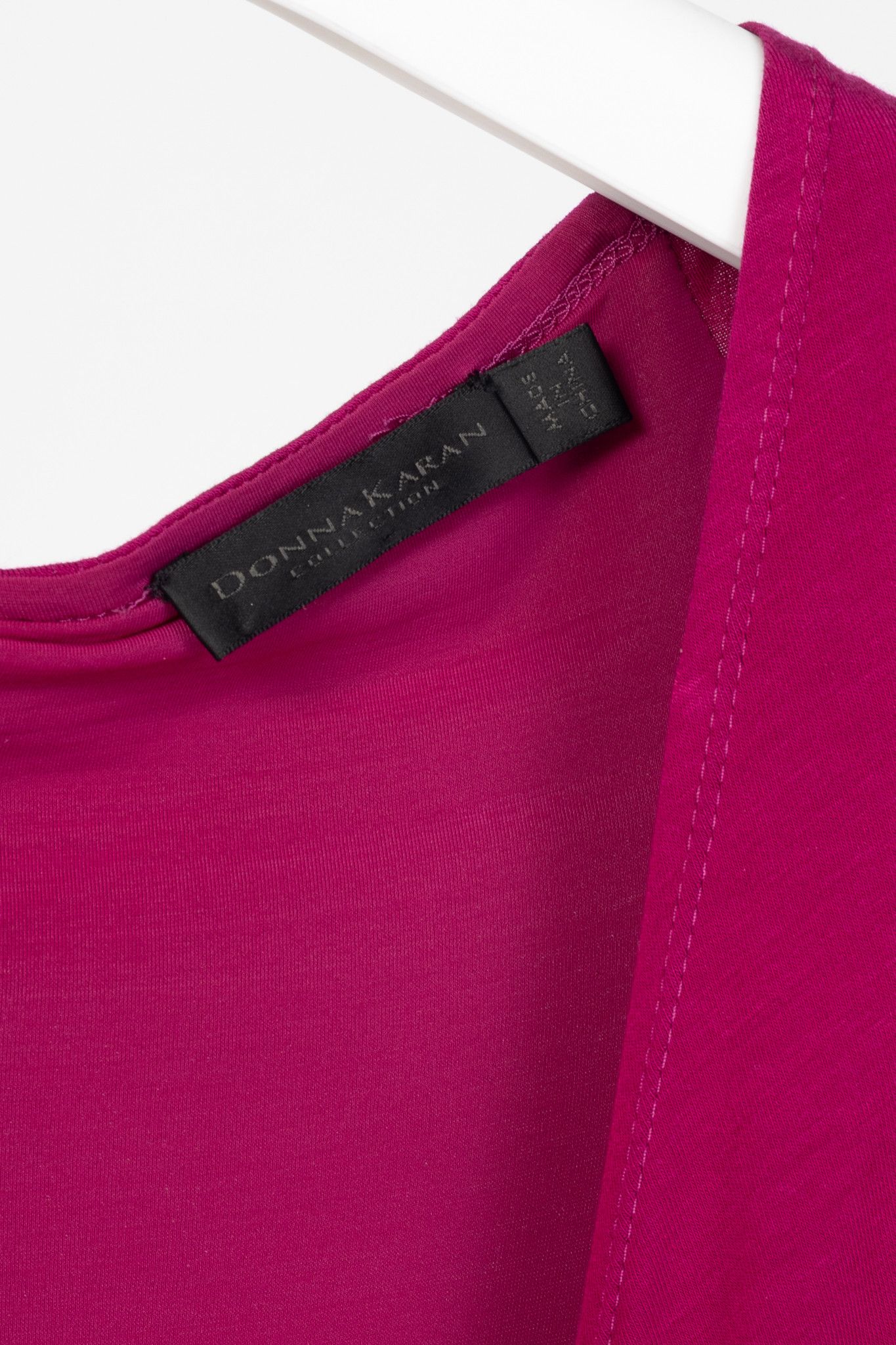 Donna Karan Donna Karan Collection SS15 Fuchsia Jersey Twist-Front Dress Size M / US 6-8 / IT 42-44 - 4 Thumbnail
