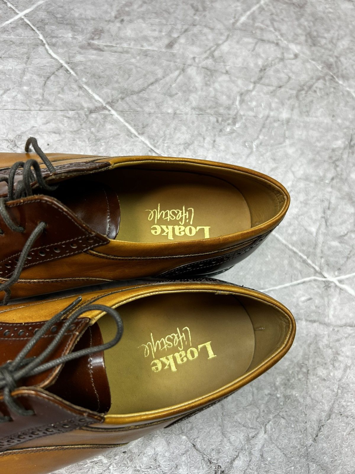 Loake Loake Lifestyle Leather Oxford Brogue Shoes Men's Size US 11.5 / EU 44-45 - 14 Thumbnail