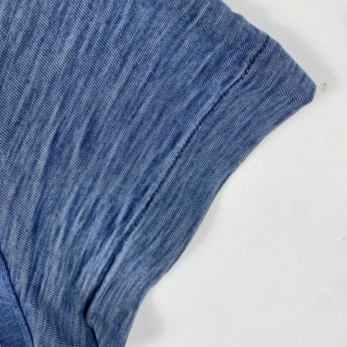 45rpm Distressed Sunfaded 45RPM Natural Indigo Tee Shirt Small Size S / US 4 / IT 40 - 3 Thumbnail