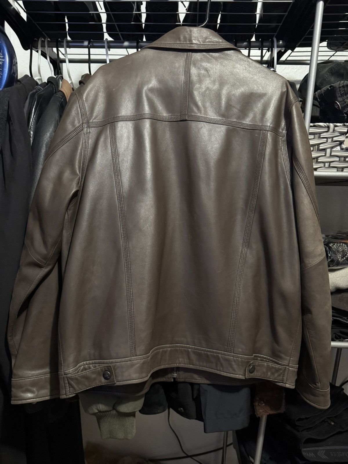 Stormtech × Vintage Stormtech Vintage Brown Leather Jacket Size US L / EU 52-54 / 3 - 2 Thumbnail