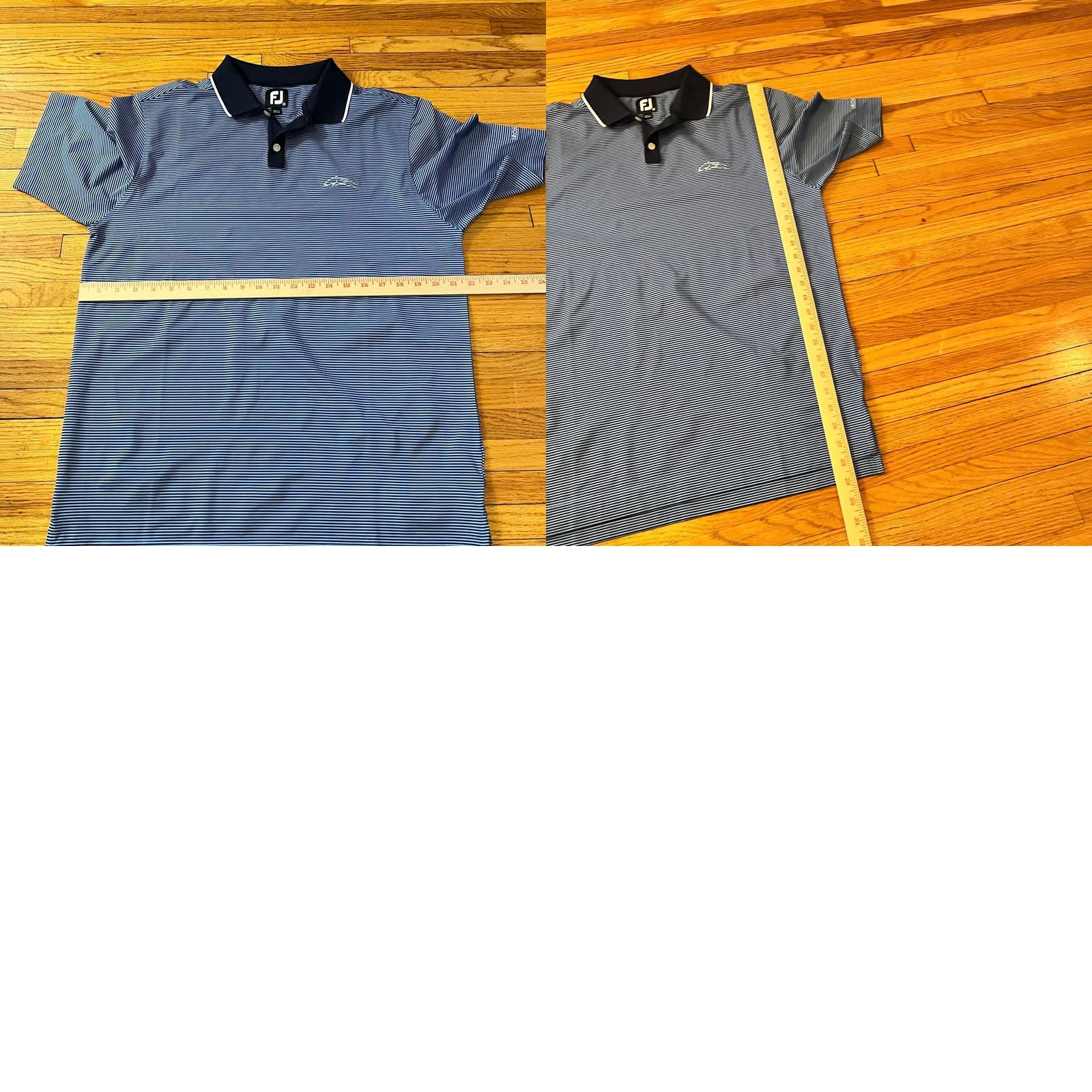 Footjoy Footjoy Polo Shirt Mens Medium Blue Striped Performance Golf Short Sleeve Shirt Mens M Blue Striped Footjoy Polo Shirt Golf Short Sleeve Men Size US M / EU 48-50 / 2 - 8 Thumbnail