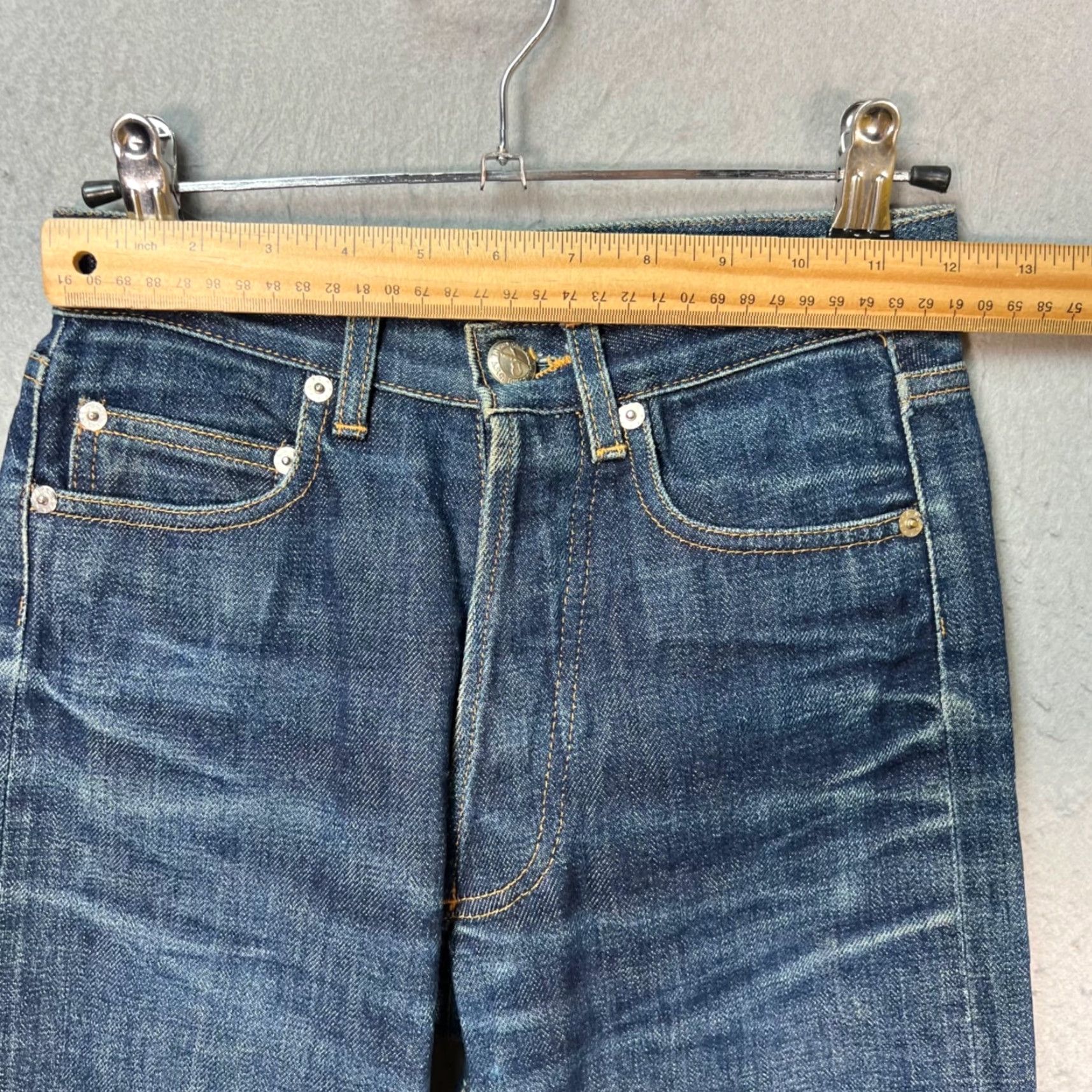 A.P.C. A.P.C. Womens Jeans Blue Raw Denim 25 Tapered Leg Made In France Size 42" / US 20 - 5 Thumbnail