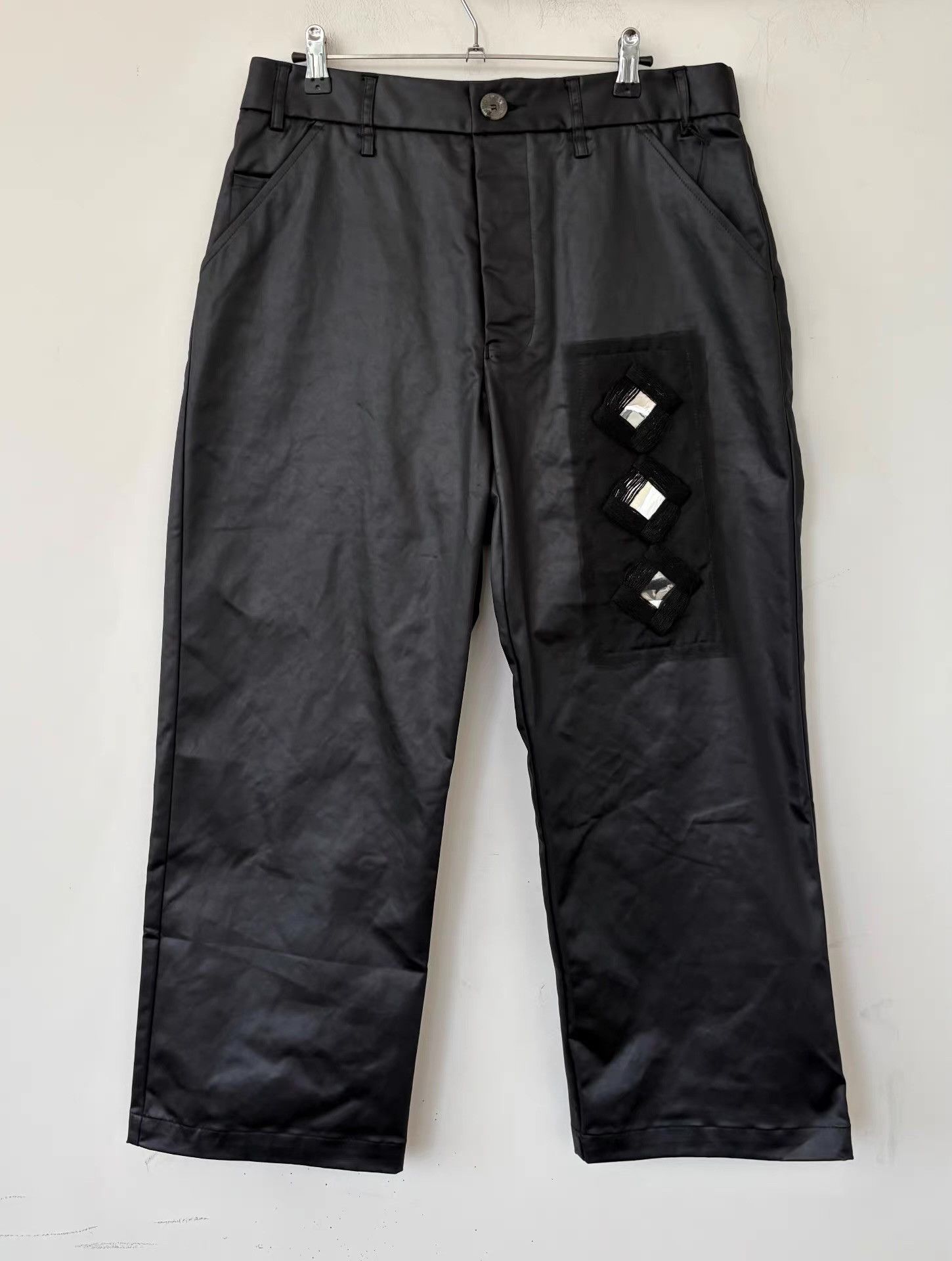 Song For The Mute Song for the Mute 22.2 Men's SatinMirrorFinish Trousers Ｑ21 Size US 34 / EU 50 - 1 Thumbnail