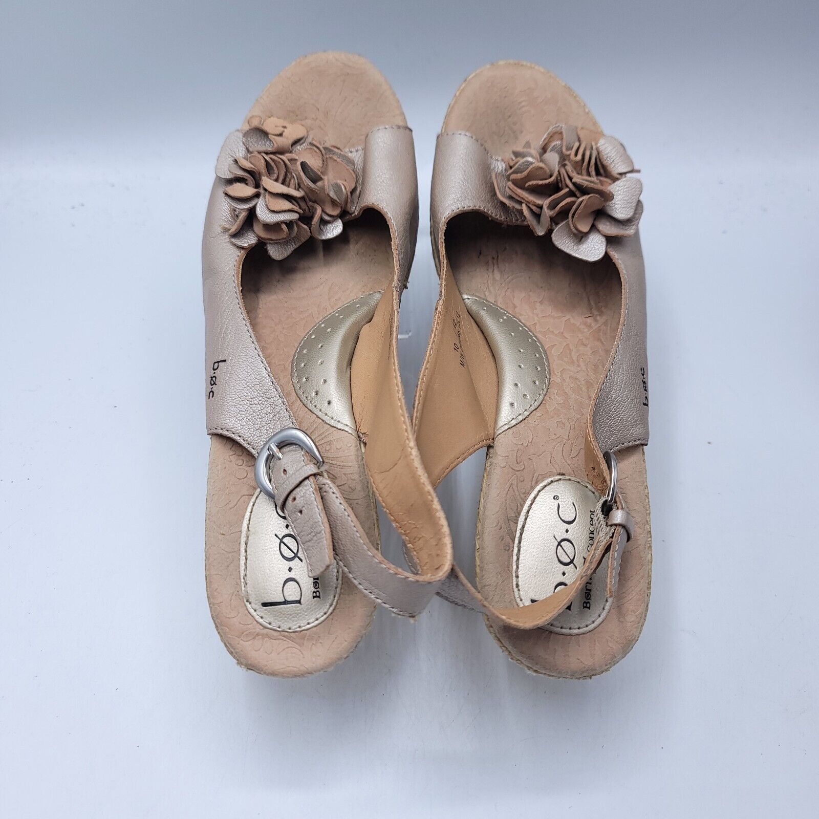 Born Born boc Wedge Heel Ballet Flat Womens Size 10 C23646 Beige Size US 10 / IT 40 - 4 Thumbnail