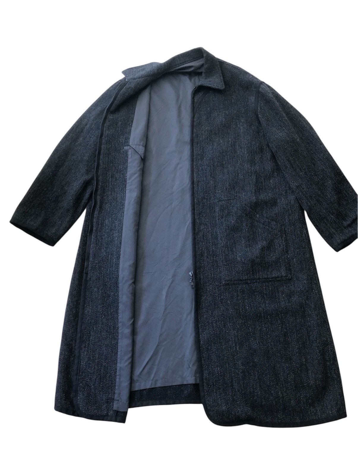 Yohji Yamamoto 🔥RARE ARCHIVE💥 Houndstooth Yohji Yamamoto Long Coat Wool Size US XL / EU 56 / 4 - 2 Thumbnail