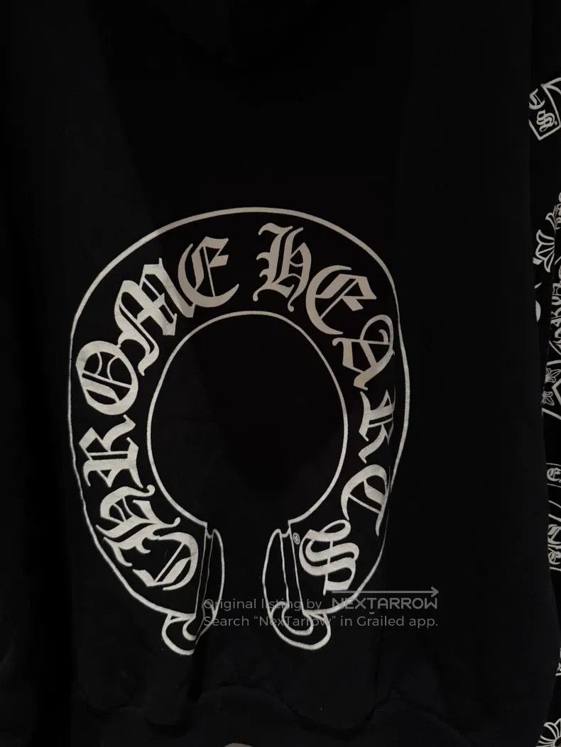 Chrome Hearts CHROME HEARTS Size M Black horseshoe arm full print hooded Size US M / EU 48-50 / 2 - 3 Thumbnail
