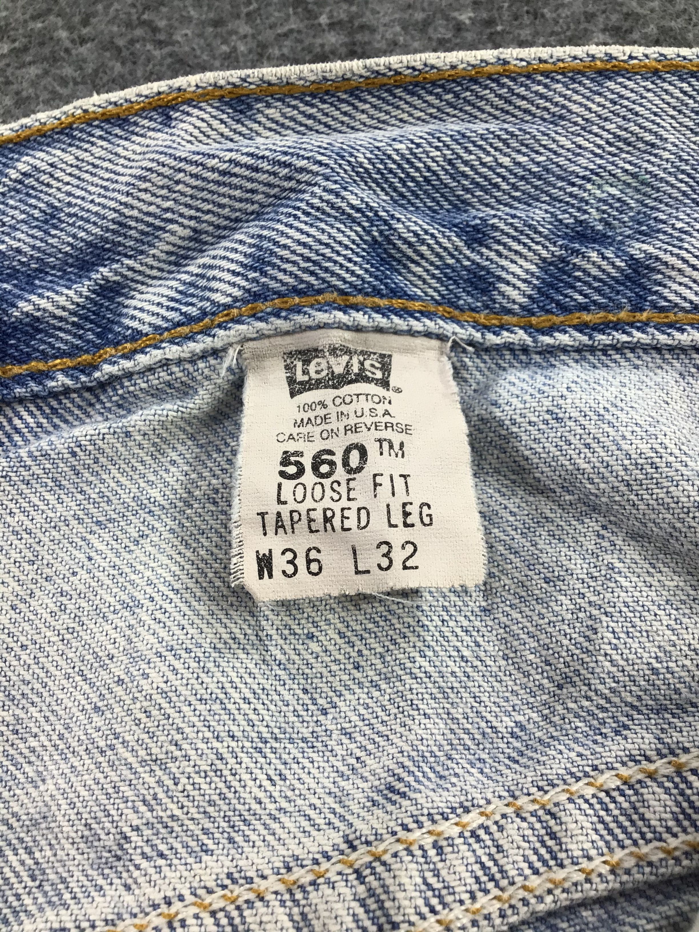 Levi's Vintage Levis 560 Jeans Light Wash Distress KJ267 Size US 34 / EU 50 - 10 Thumbnail