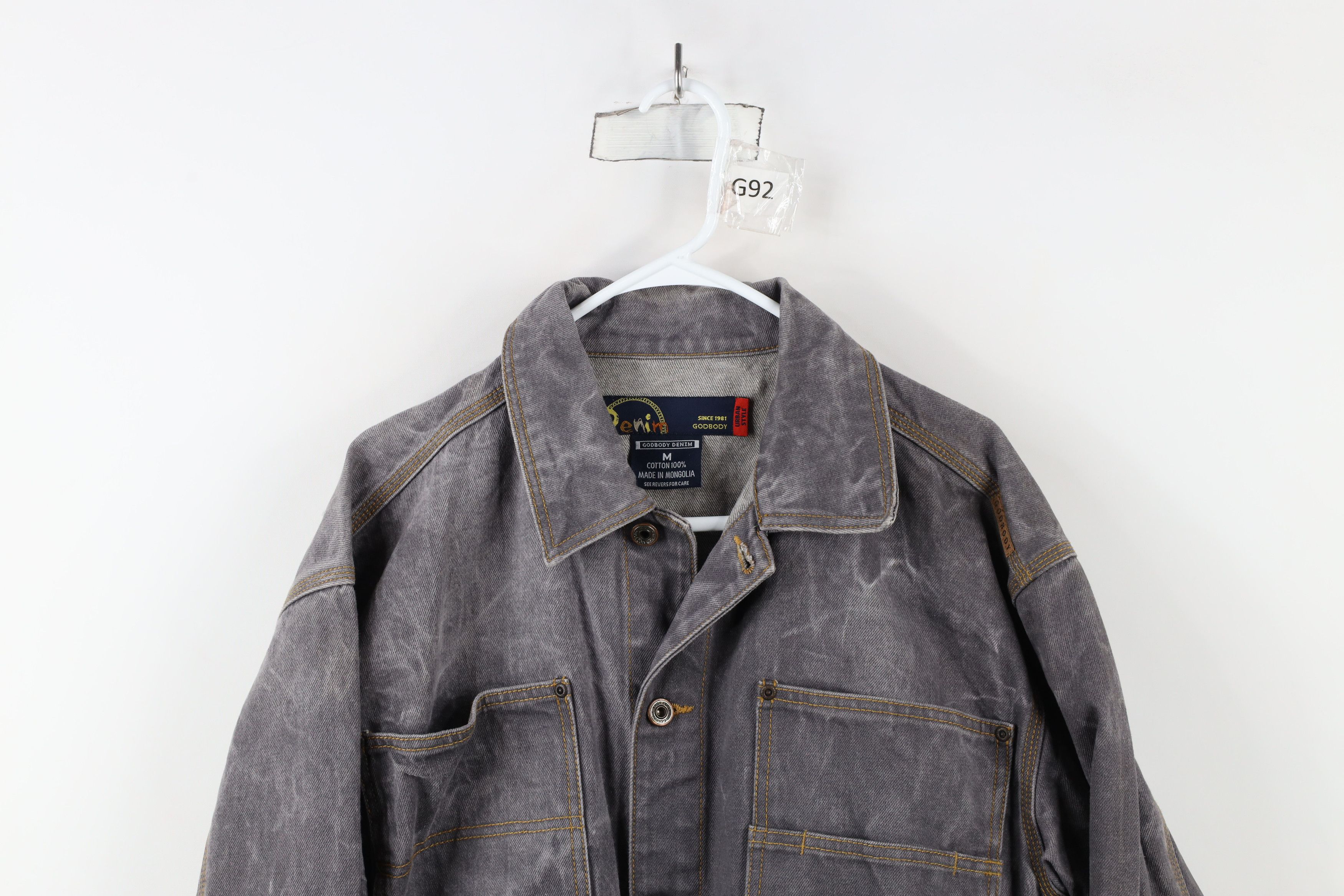 Vintage Vintage 90s Y2K Streetwear Baggy Denim Trucker Jacket Gray Size US M / EU 48-50 / 2 - 2 Thumbnail