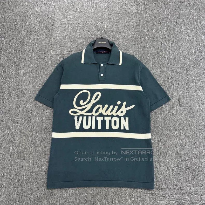 Louis Vuitton Louis Vuitton Embroidered letter knit short sleeves Size US S / EU 44-46 / 1 - 1 Thumbnail