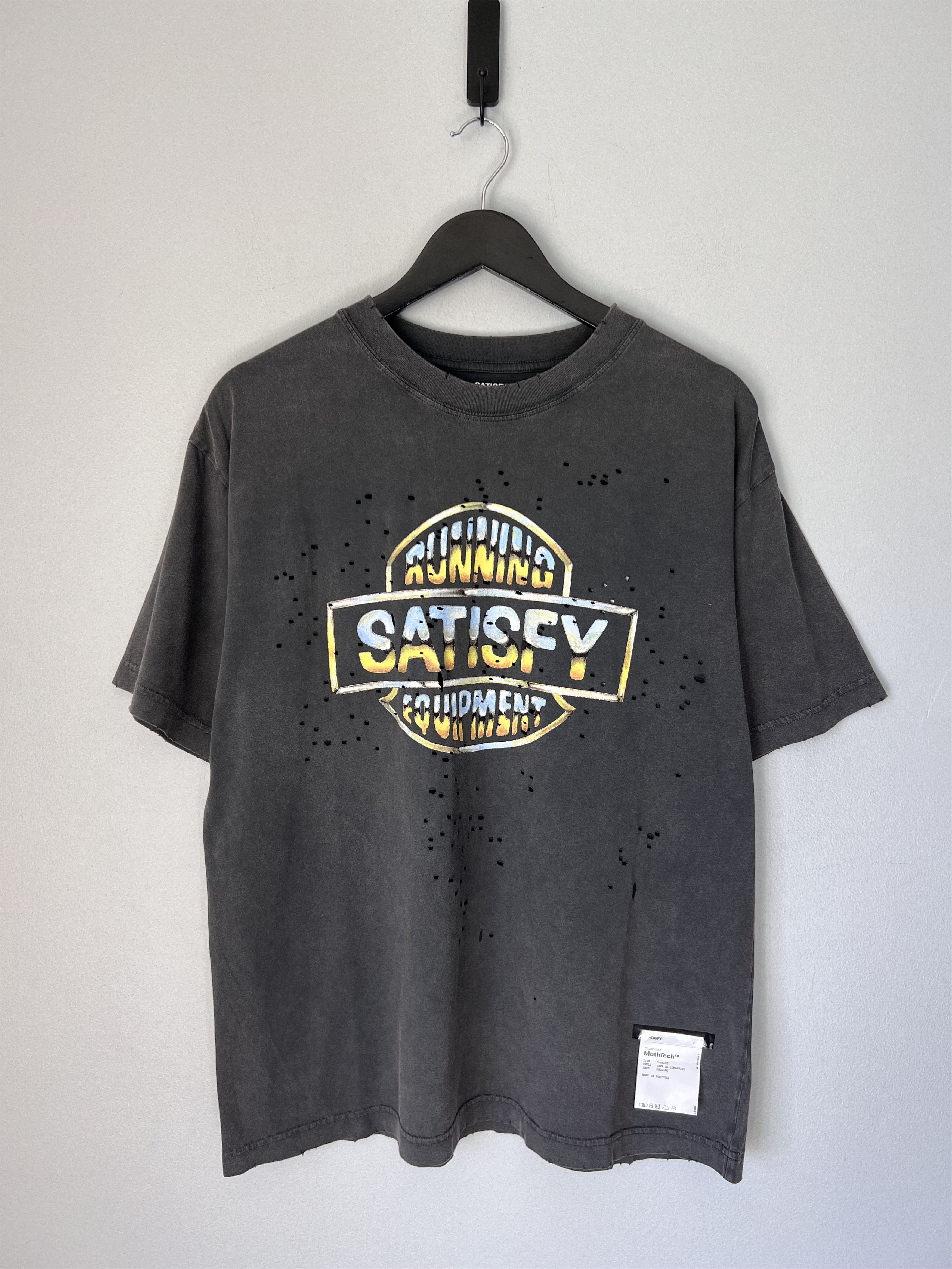 Oakley × Satisfy Satisfy Running Oakley Moth Tech Logo Tee in