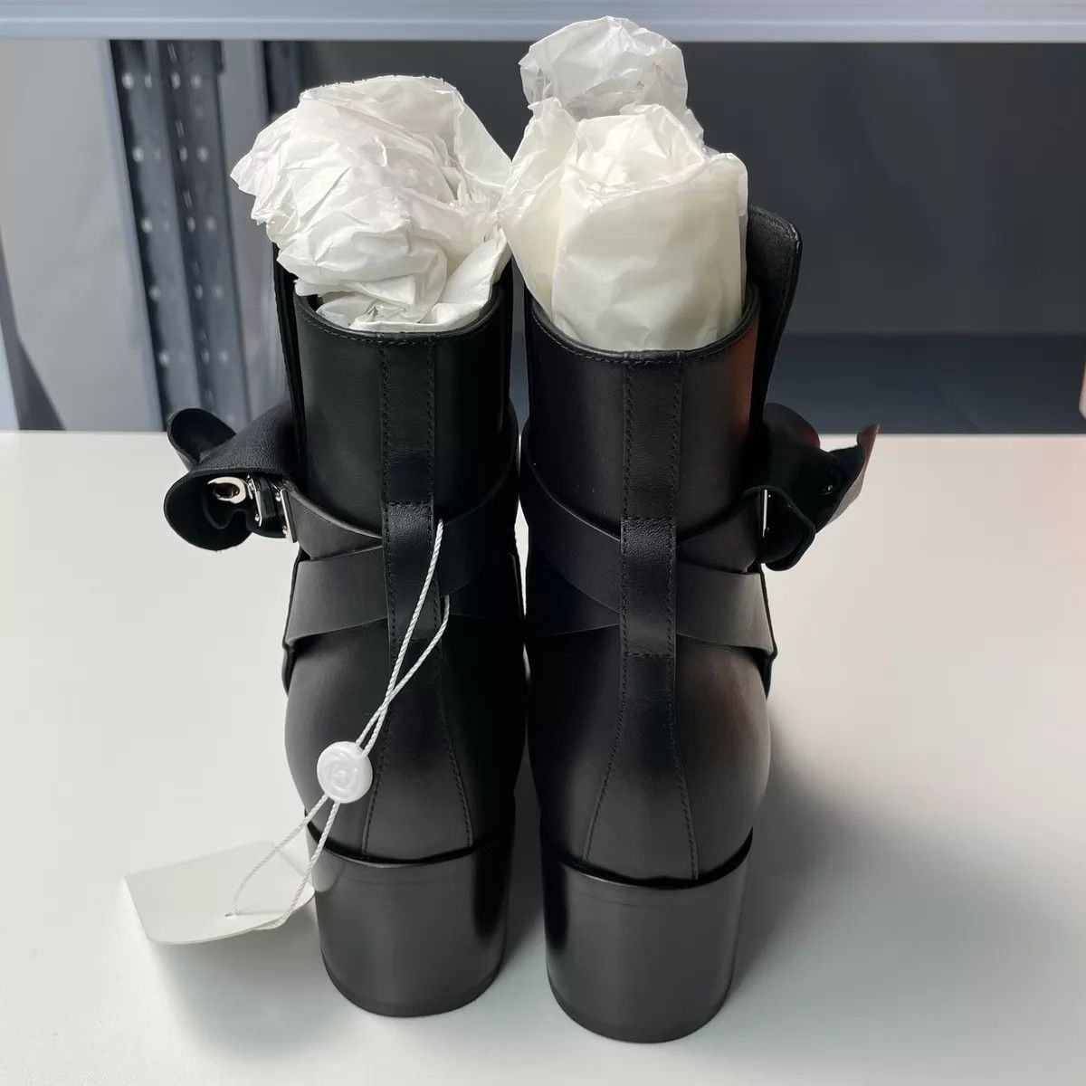 Hermes HERMÈS Leather Mid-Calf Boots Black 37 New Size US 6.5 / IT 36.5 - 4 Thumbnail