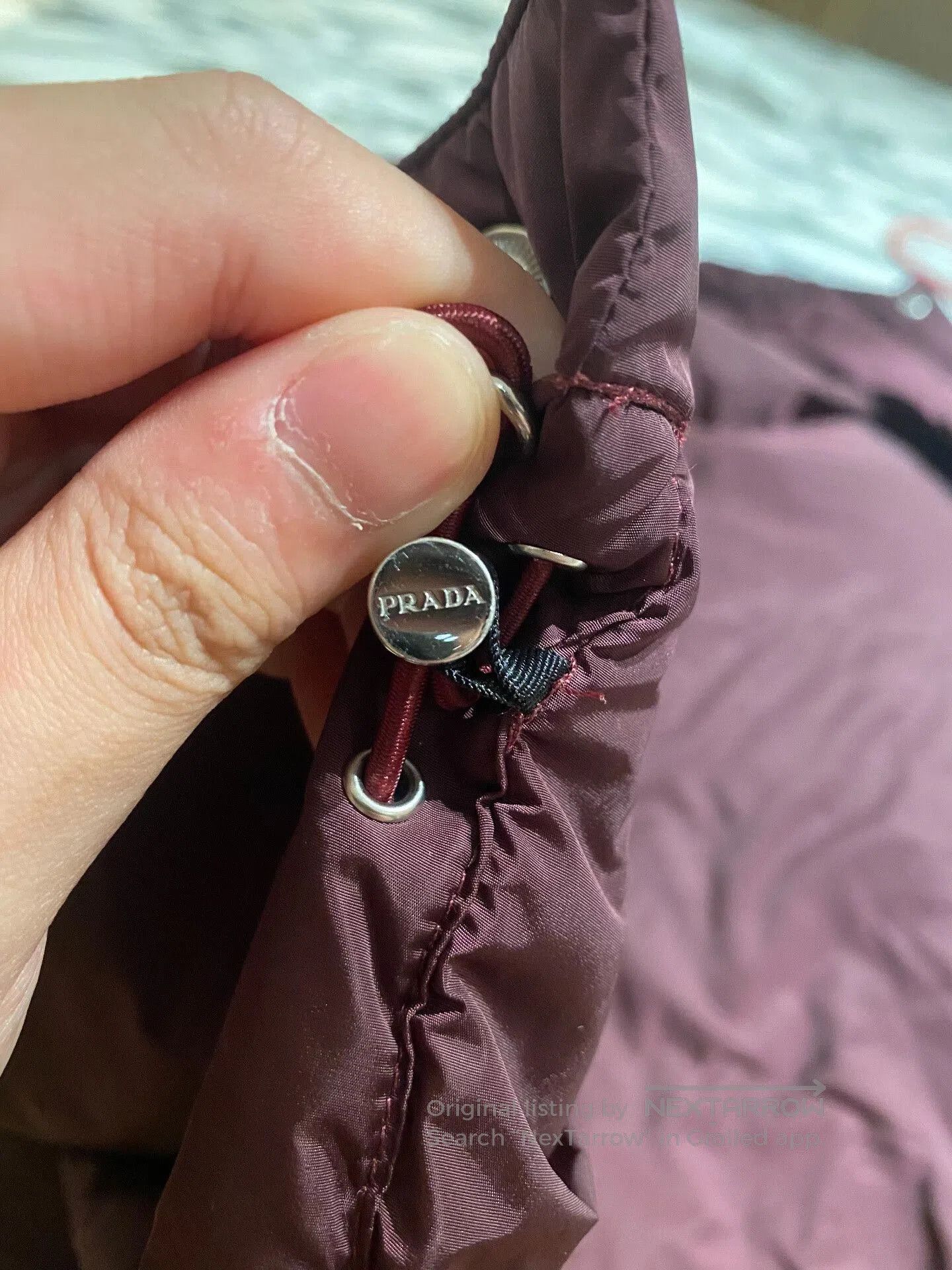 Prada Prada Cotton Puffer Jacket in Burdy. Size US M / EU 48-50 / 2 - 6 Thumbnail
