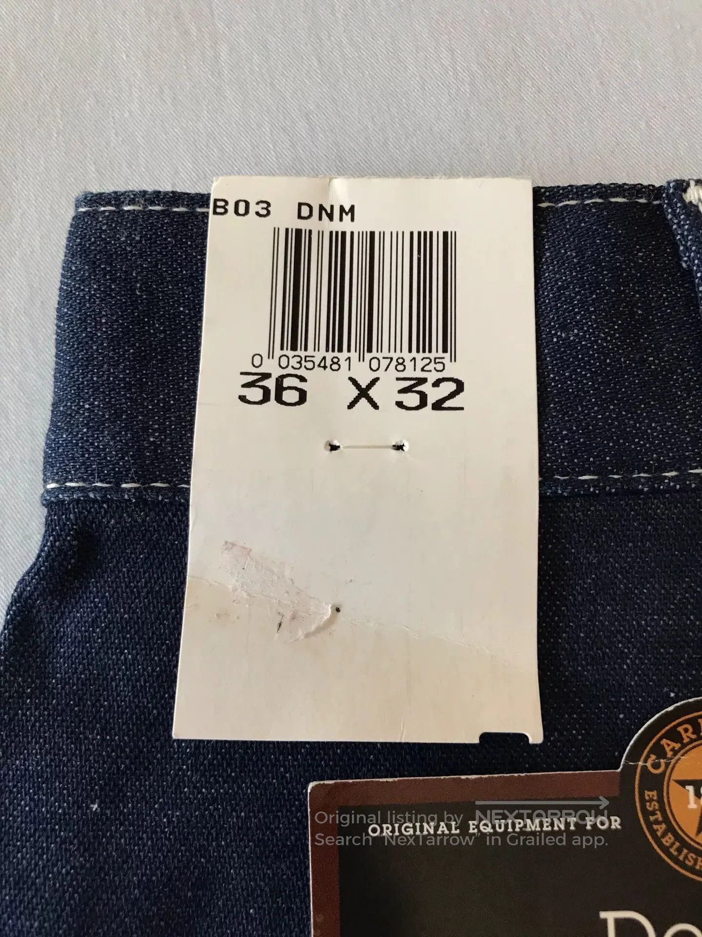 Carhartt Carhartt B03 W36L32 Denim Work Pants. Size US 36 / EU 52 - 8 Thumbnail