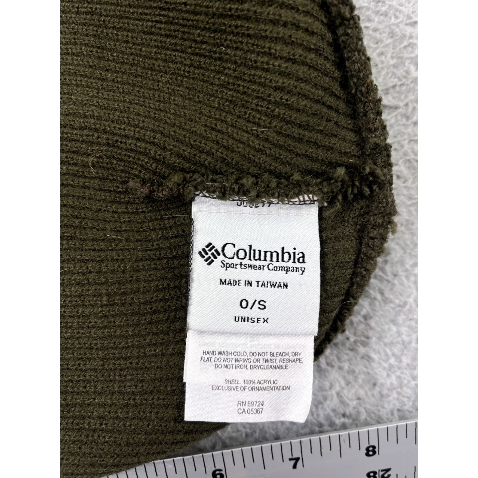 Logo 7 Columbia Beanie Hat Adult One Size Green Knit Embroidered Logo 100% Acrylic Beanie Size ONE SIZE - 6 Thumbnail