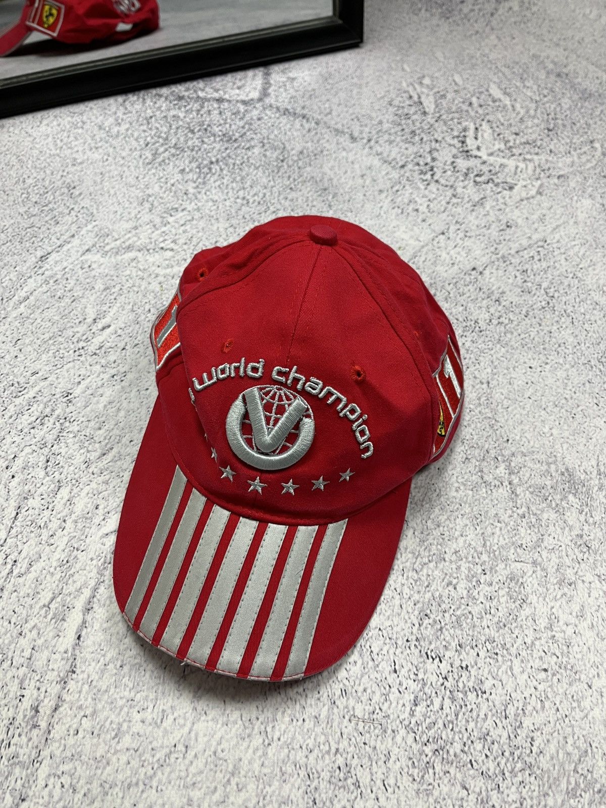 Formula 1 × Vintage Vintage Ferrari Michael Schumacher World Champion Cap Hat Size ONE SIZE - 1 Thumbnail