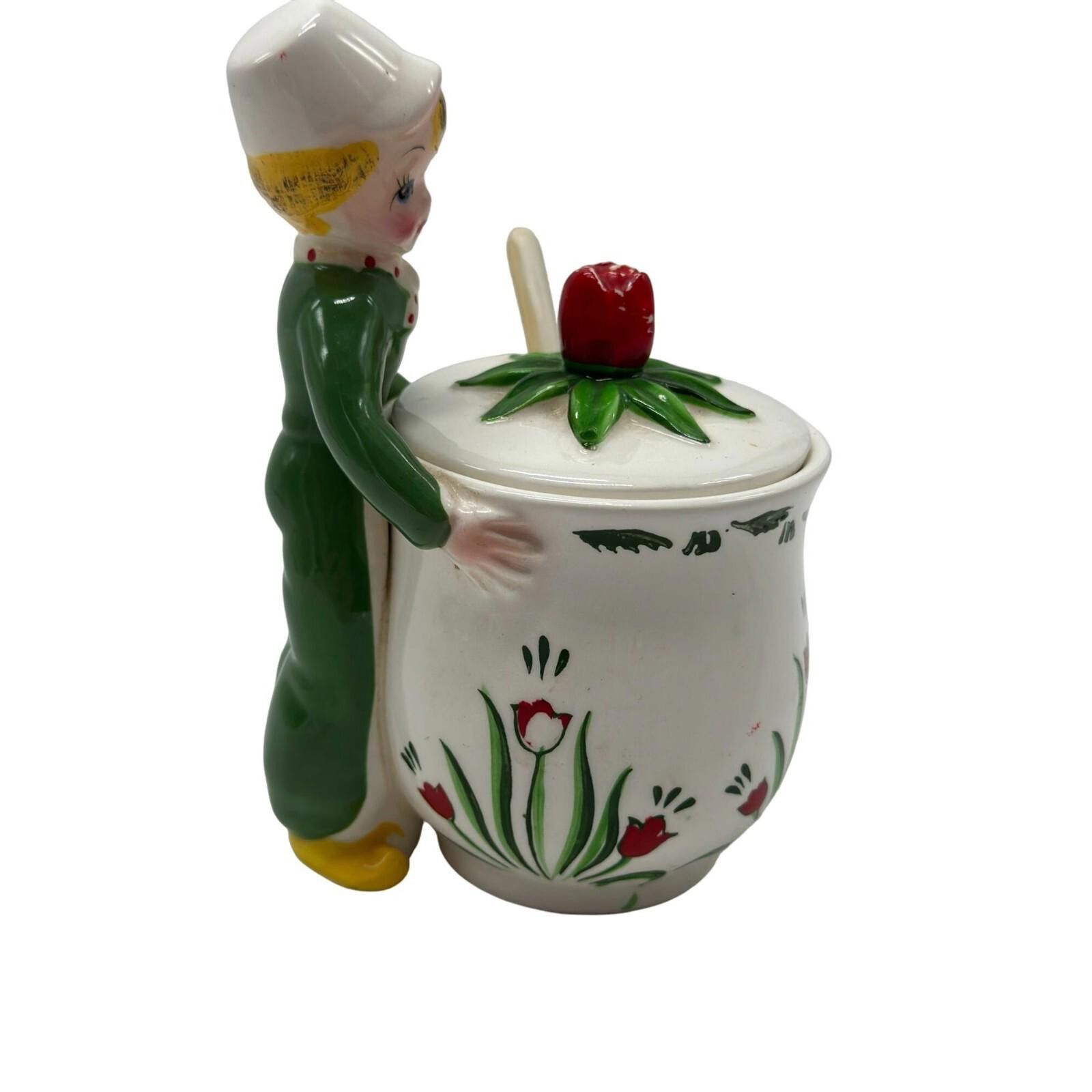 Yohan Serfaty Vintage Yona Shafford Tulip Tyme Dutch Boy Covered Jam Jar Size ONE SIZE - 8 Thumbnail