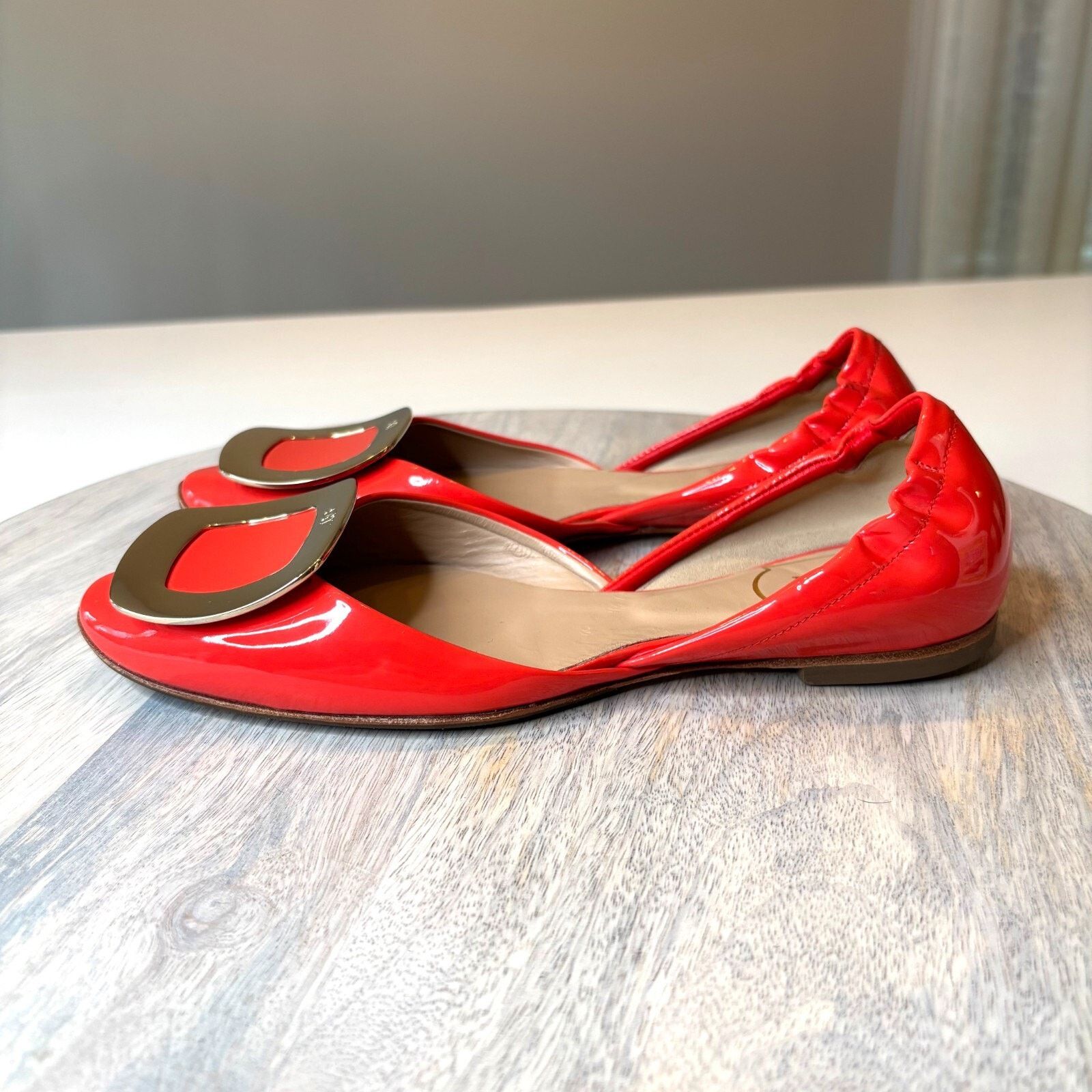 Roger Vivier Roger Vivier Women's Red Orange Ballet Flats Italy US Size 5 Size US 5 / IT 35 - 5 Thumbnail