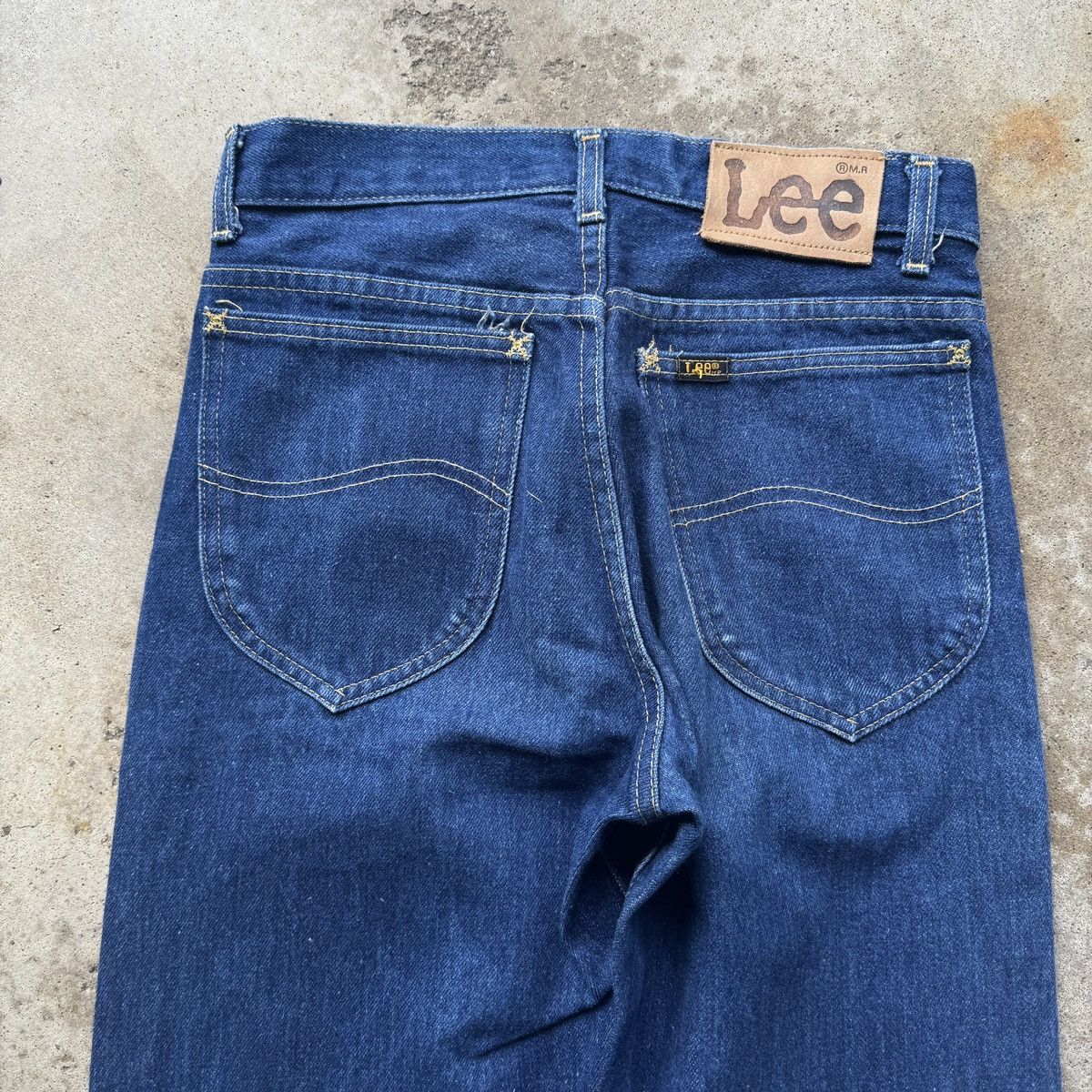 Vintage Vintage 70s Lee Riders Dark Wash Denim Jeans 27x32 Size US 27 - 4 Thumbnail