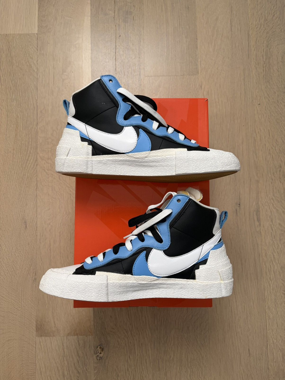 Nike × Sacai Nike x Sacai Blazer Mid Black Legend Blue 2019 BV0072-001 Size US 10 / EU 43 - 5 Thumbnail