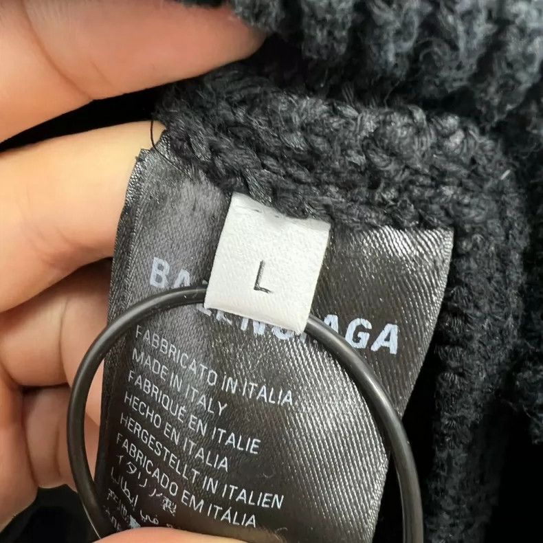 Balenciaga Balenciaga Wheat Crown Knit Sweater Size US L / EU 52-54 / 3 - 3 Thumbnail