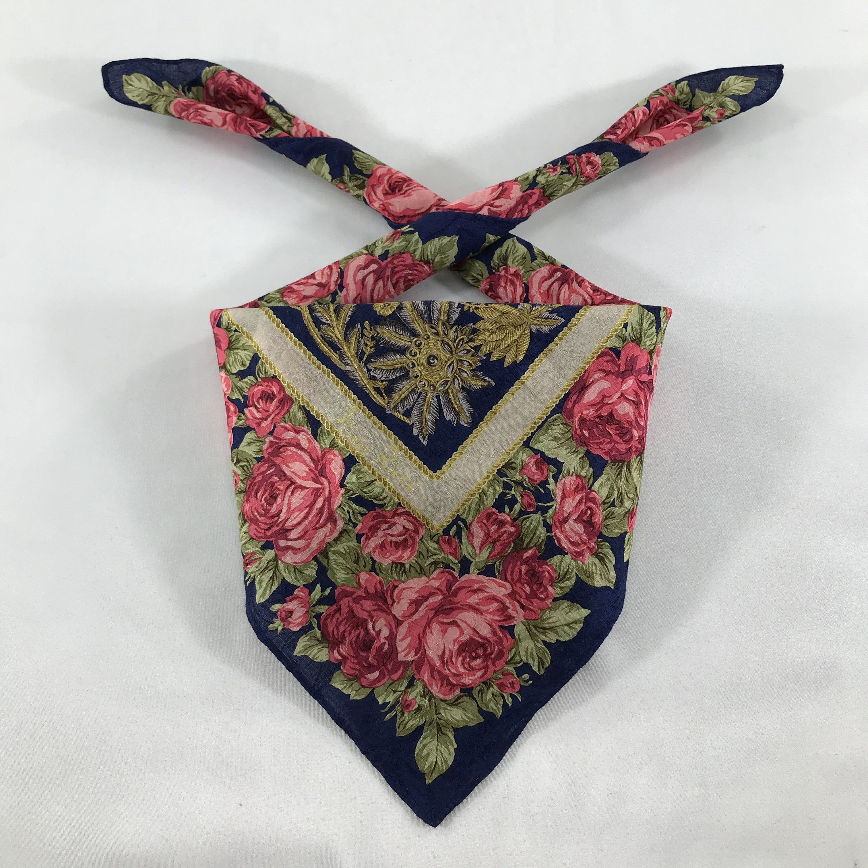 Vintage Vintage Flower Bandana/ Handkerchief / Neckerchief Size ONE SIZE - 1 Thumbnail
