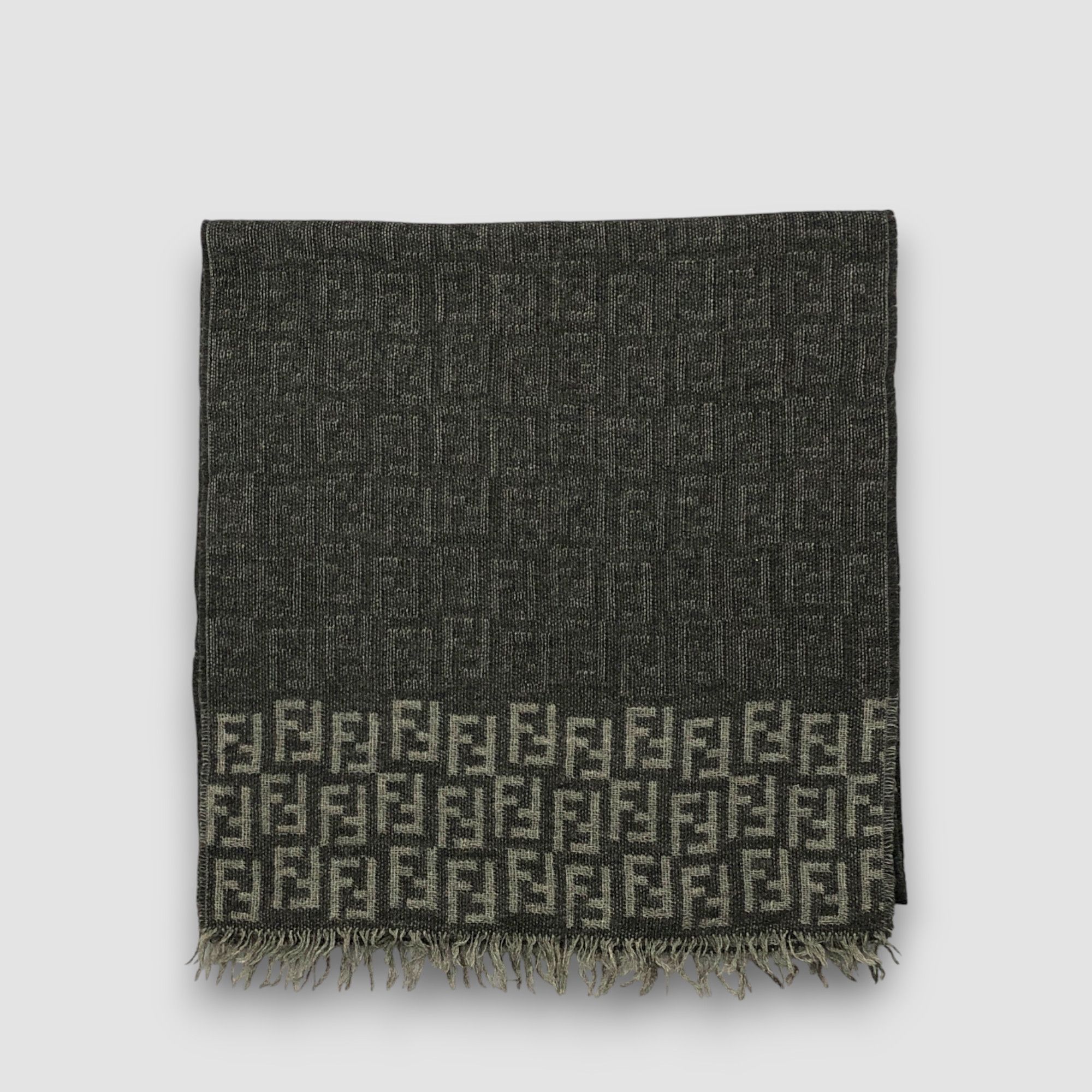 Fendi Vintage Fendi Scarf Muffler Wool FF Monogram Winter Scarves Size ONE SIZE - 2 Thumbnail