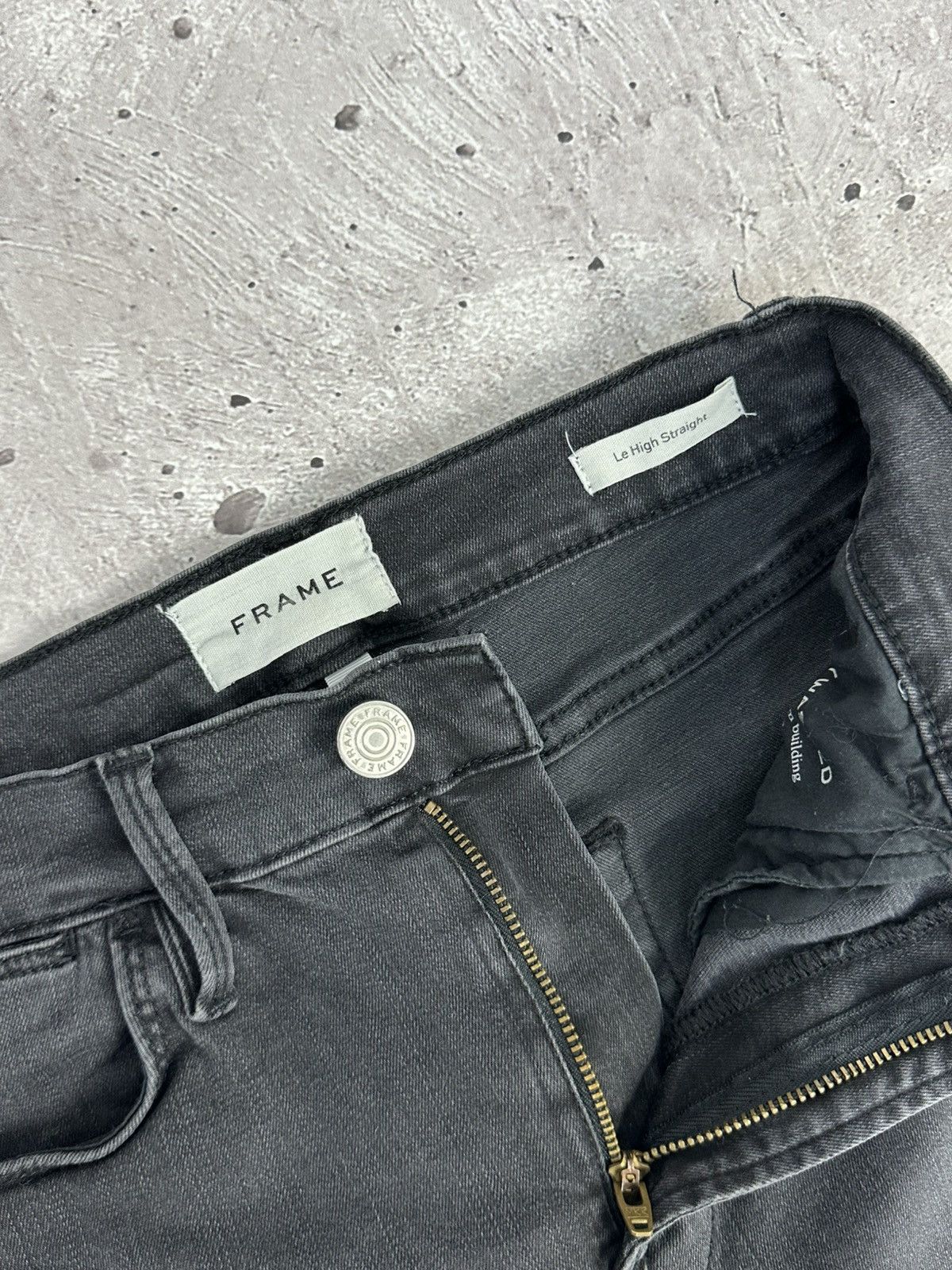 Frame Frame Le High Straight Black Washed Jeans Size 27" / US 4 / IT 40 - 5 Thumbnail