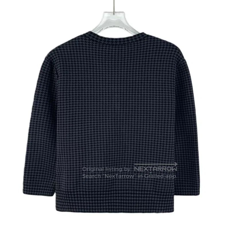Dior Dior Colour-blocked check bee-embroidered round-neck knitt Size XS / US 0-2 / IT 36-38 - 2 Thumbnail