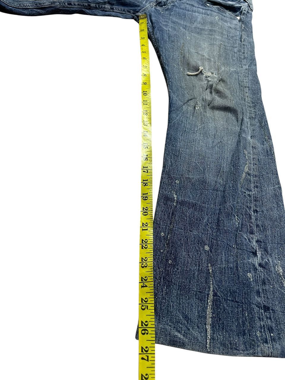 Japanese Brand Distressed Sorridere Flare Skull Denim Size US 34 / EU 50 - 10 Thumbnail