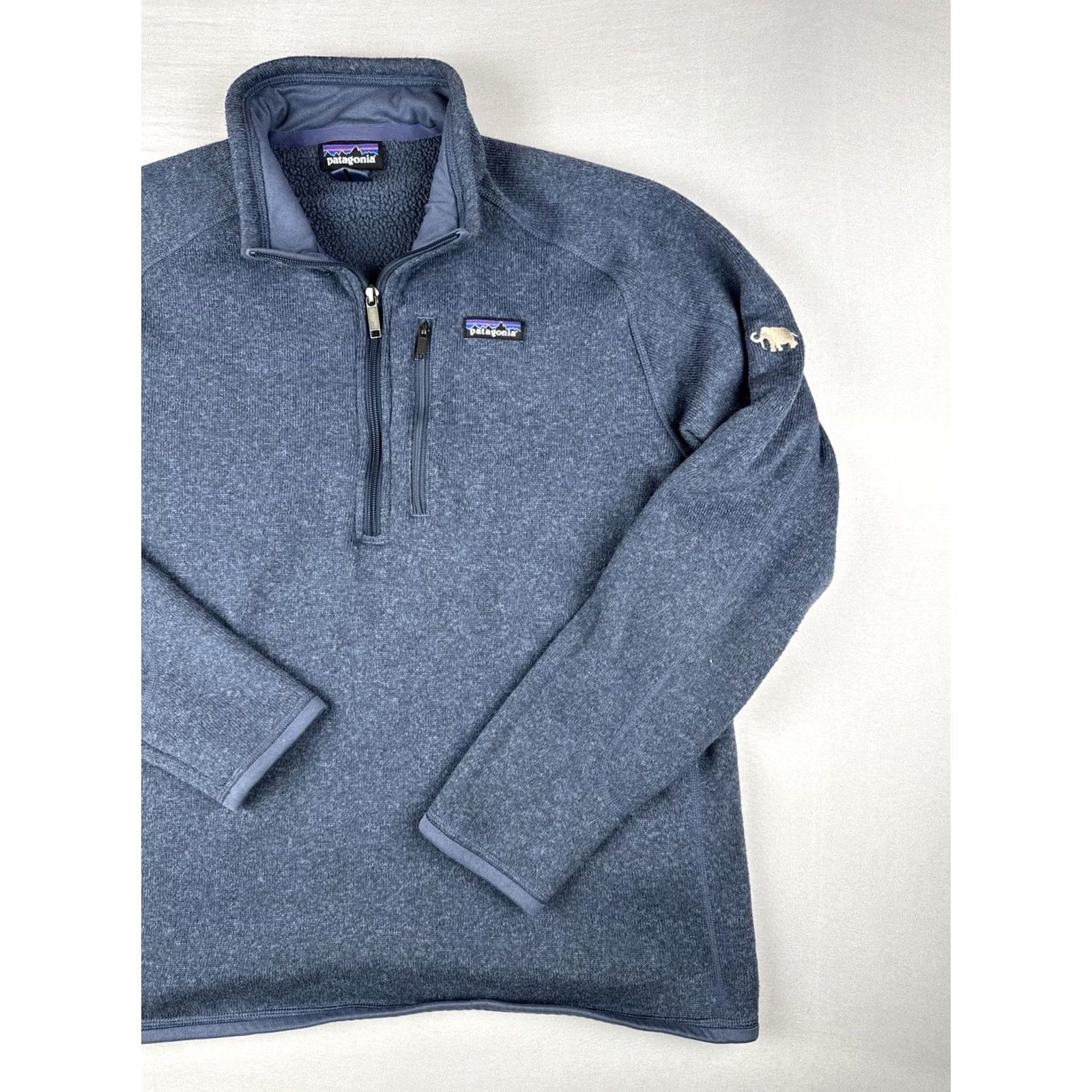 Patagonia Patagonia Better Sweater 1/4 Zip Fleece XL Mens Blue Logo Golf Pullover | 100% Polyester | Raglan Sleeves Size US XL / EU 56 / 4 - 3 Thumbnail