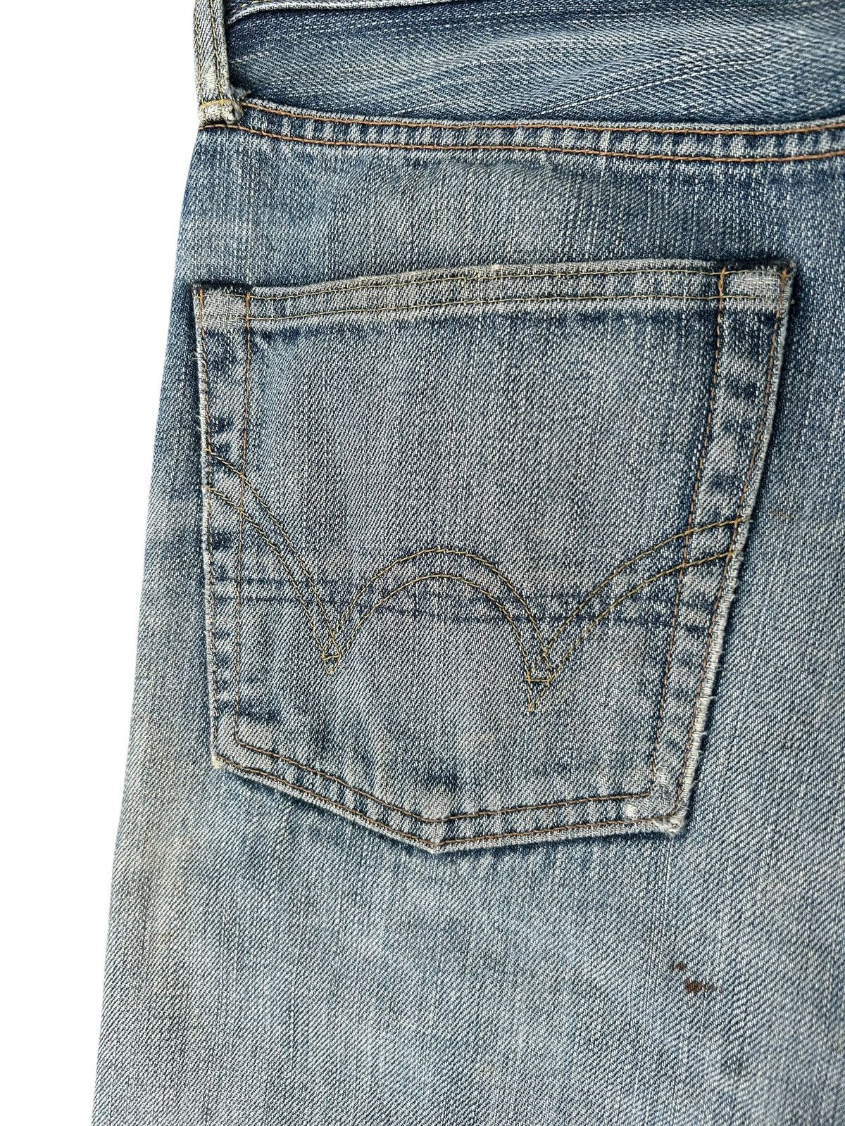 Kapital Thrashed Vintage Edwin 505ZX Selvedge Dirty Denim Jeans Size US 32 / EU 48 - 14 Thumbnail