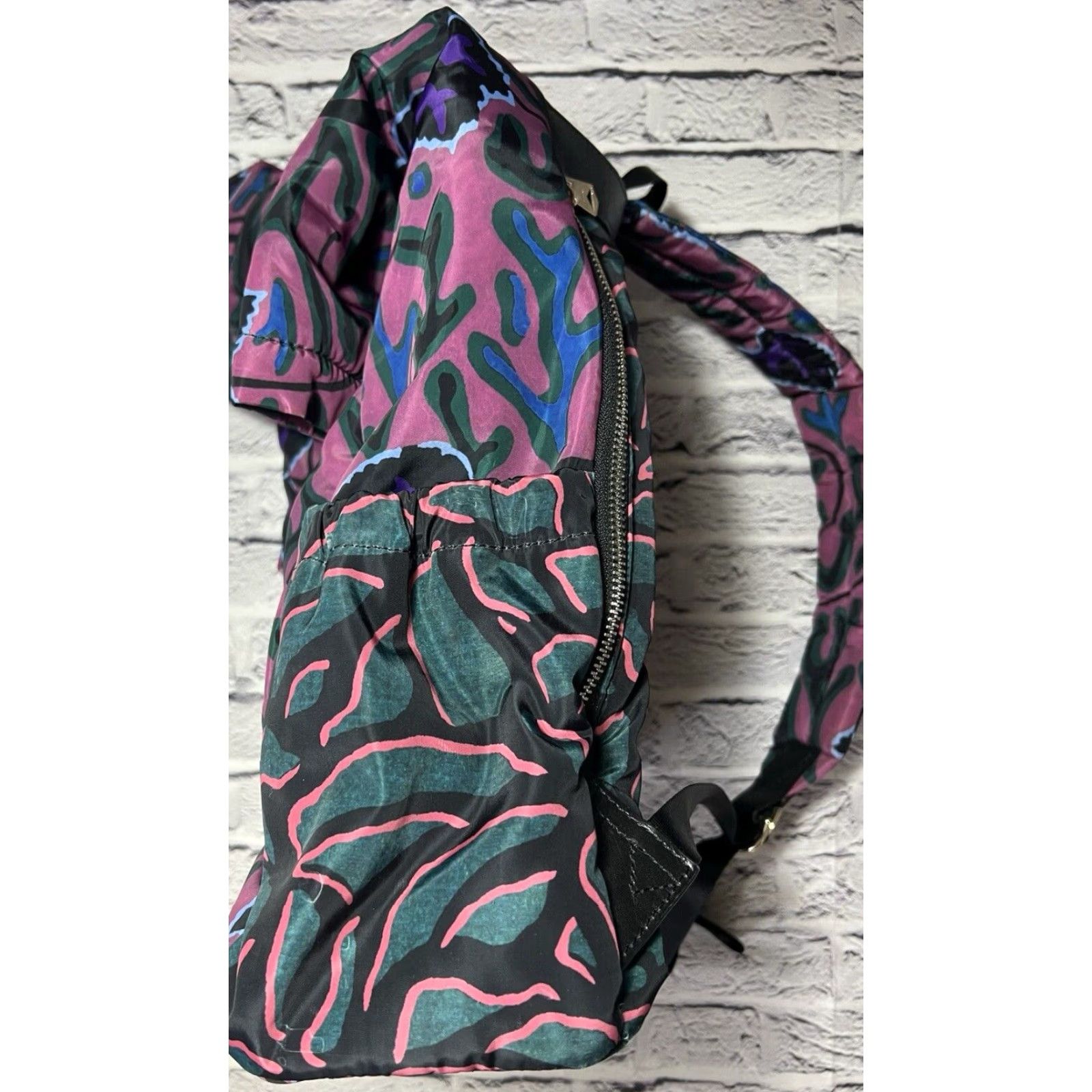 Paul Smith Paul Smith Multicolor Fold Over Backpack Bag Women Nylon Folding Backpack Multicolor Designer 14.75” tall 10” W x 6” Deep Womens Size ONE SIZE - 3 Thumbnail