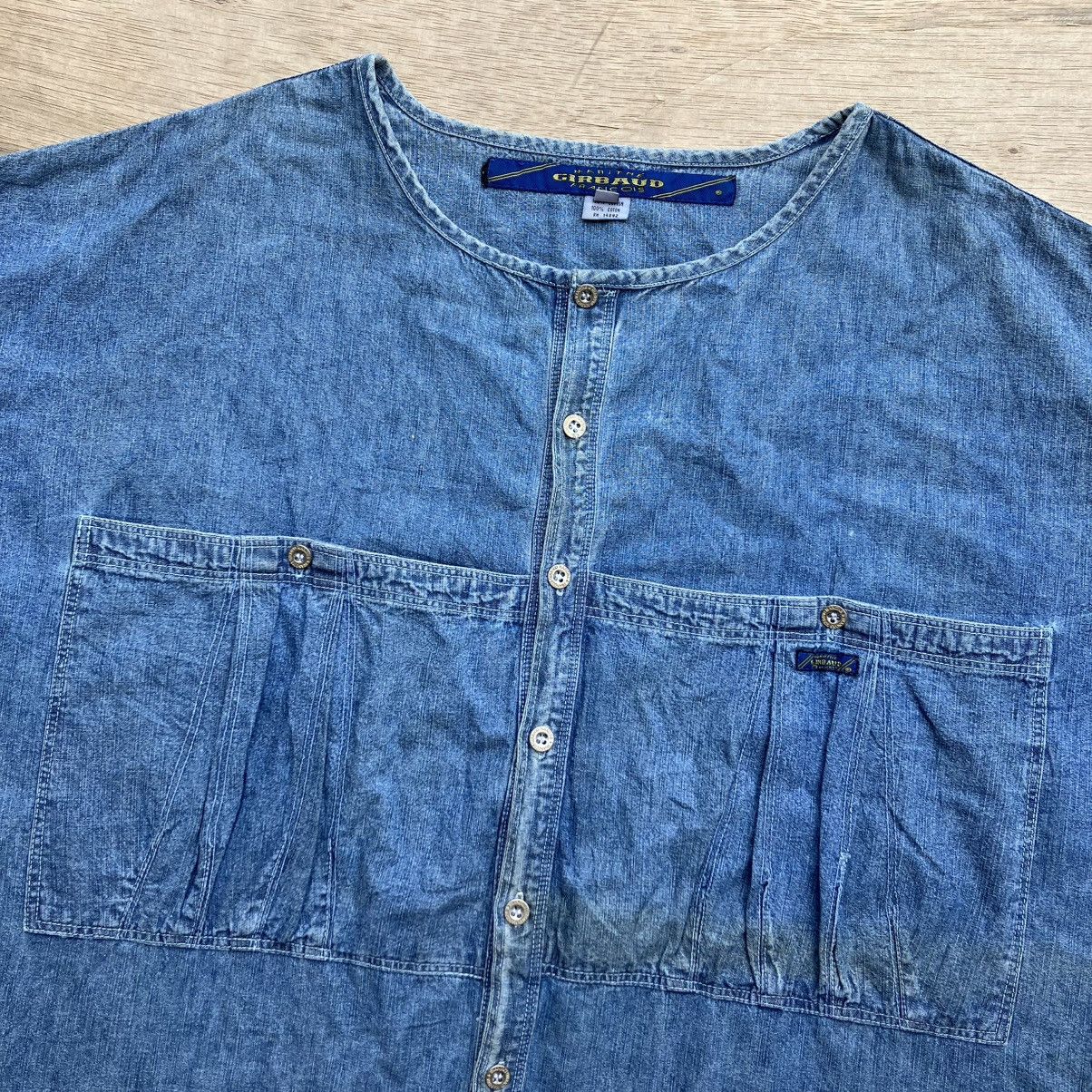 Marithe + Francois Girbaud × Vintage MARITHE FRANCOIS GIRBAUD BUTTON SHIRT O NECK Size US XL / EU 56 / 4 - 2 Thumbnail