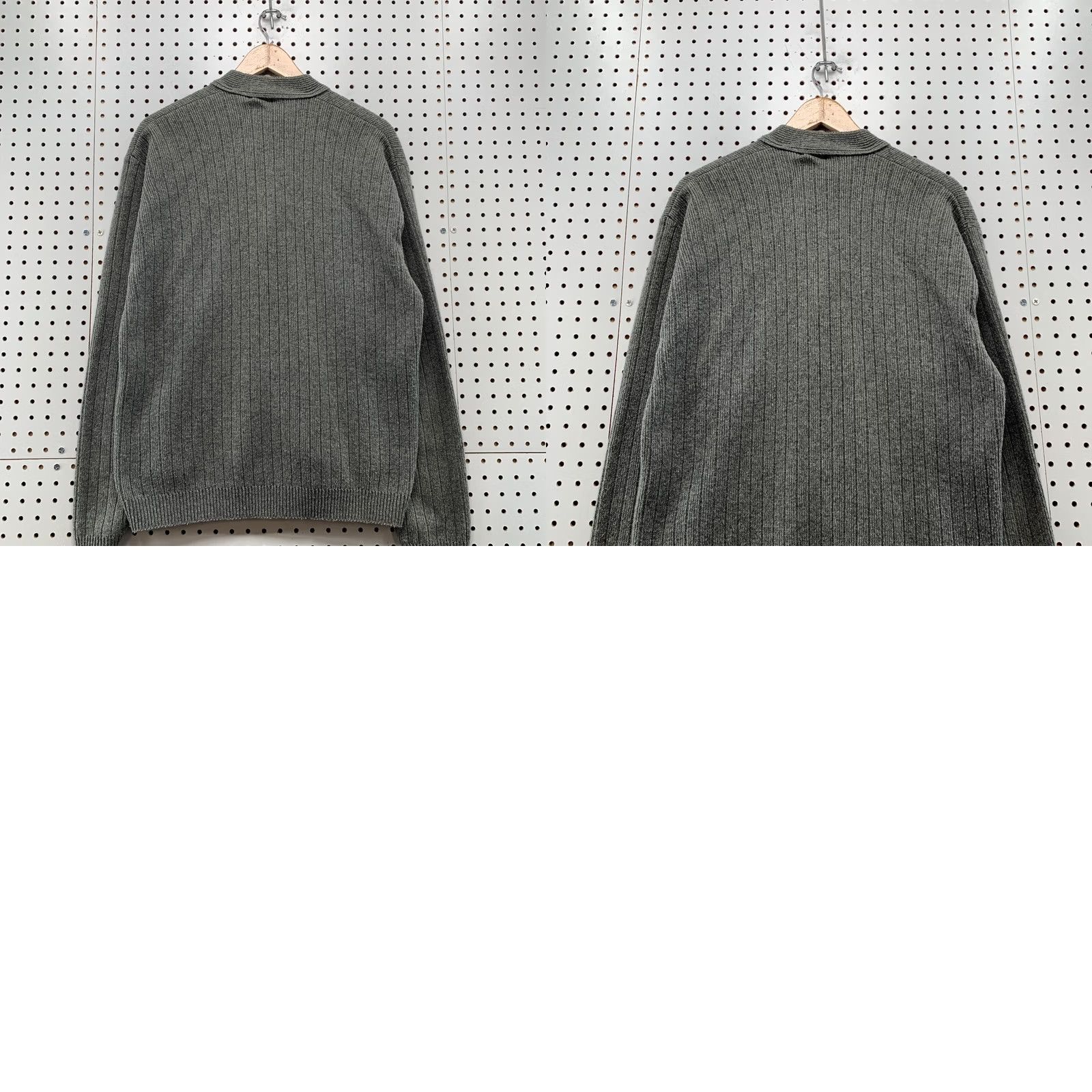 Penn VINTAGE JC Penny Cardigan Sweater Mens Large Gray Acrylic Cardigan Grandpa Size US L / EU 52-54 / 3 - 10 Thumbnail