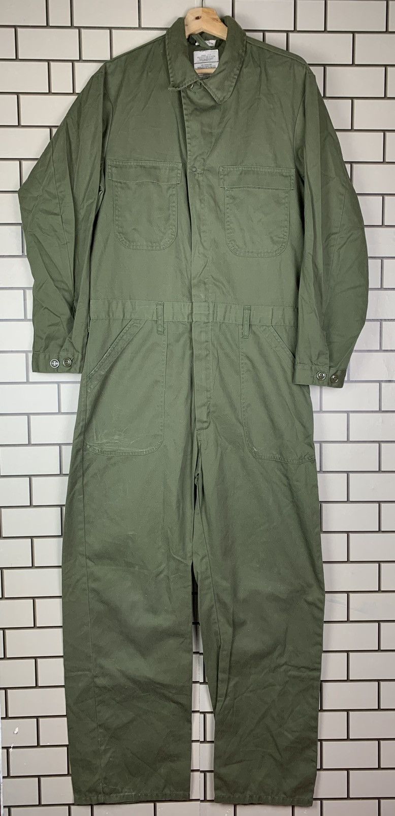 image of Military x Overalls Vintage Army Overalls in Green, Men's (Size 36)