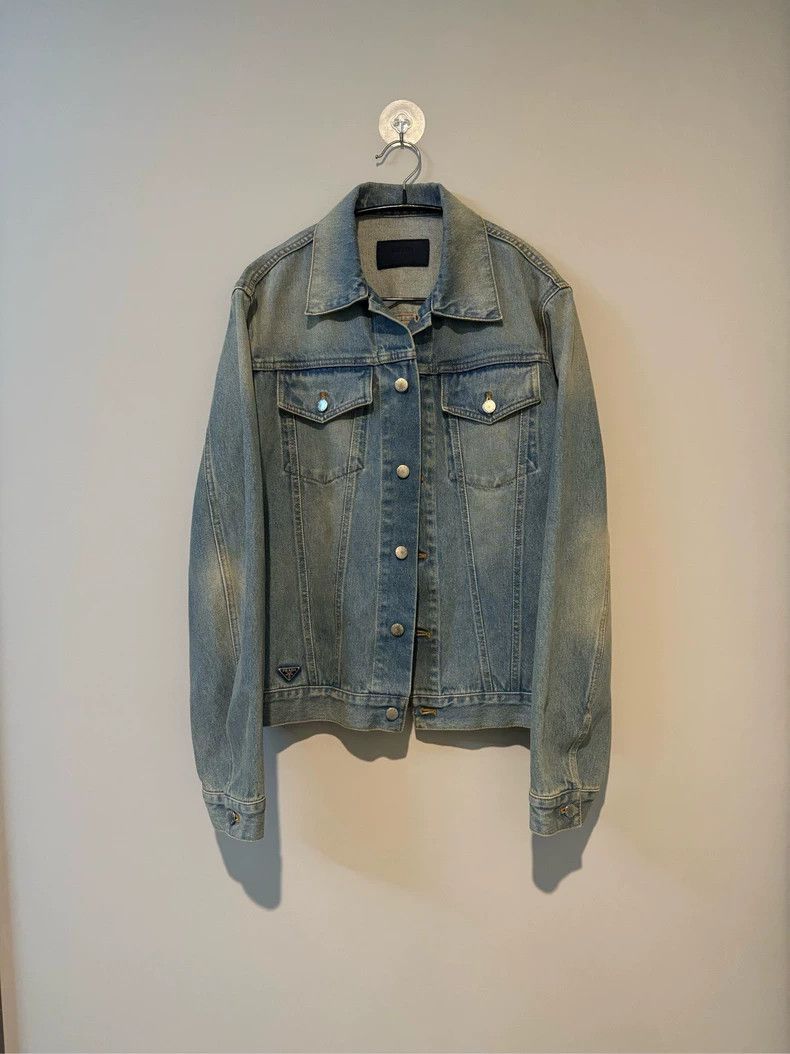 Prada Prada New triangle logo denim jacket 2501-Nextarrow Size US L / EU 52-54 / 3 - 1 Thumbnail