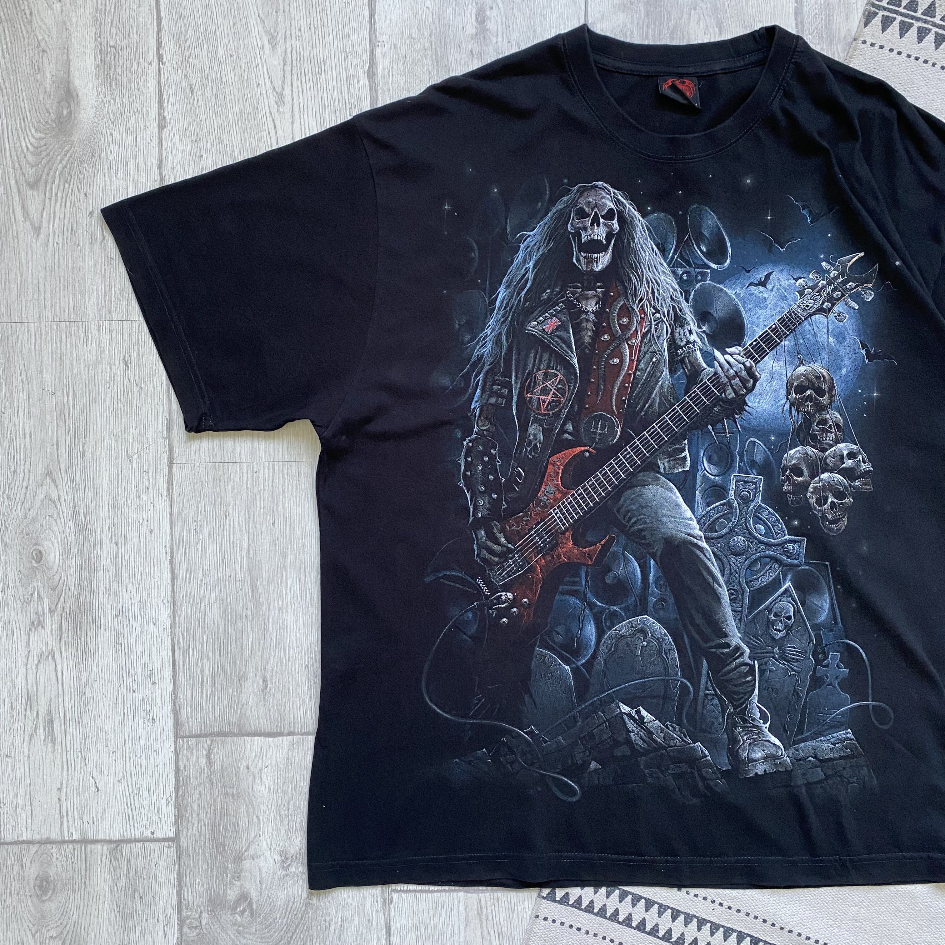 Band Tees ☠️ Vintage Skull Rock tee skeleton horror heavymetall Harley Size US XXL / EU 58 / 5 - 5 Thumbnail