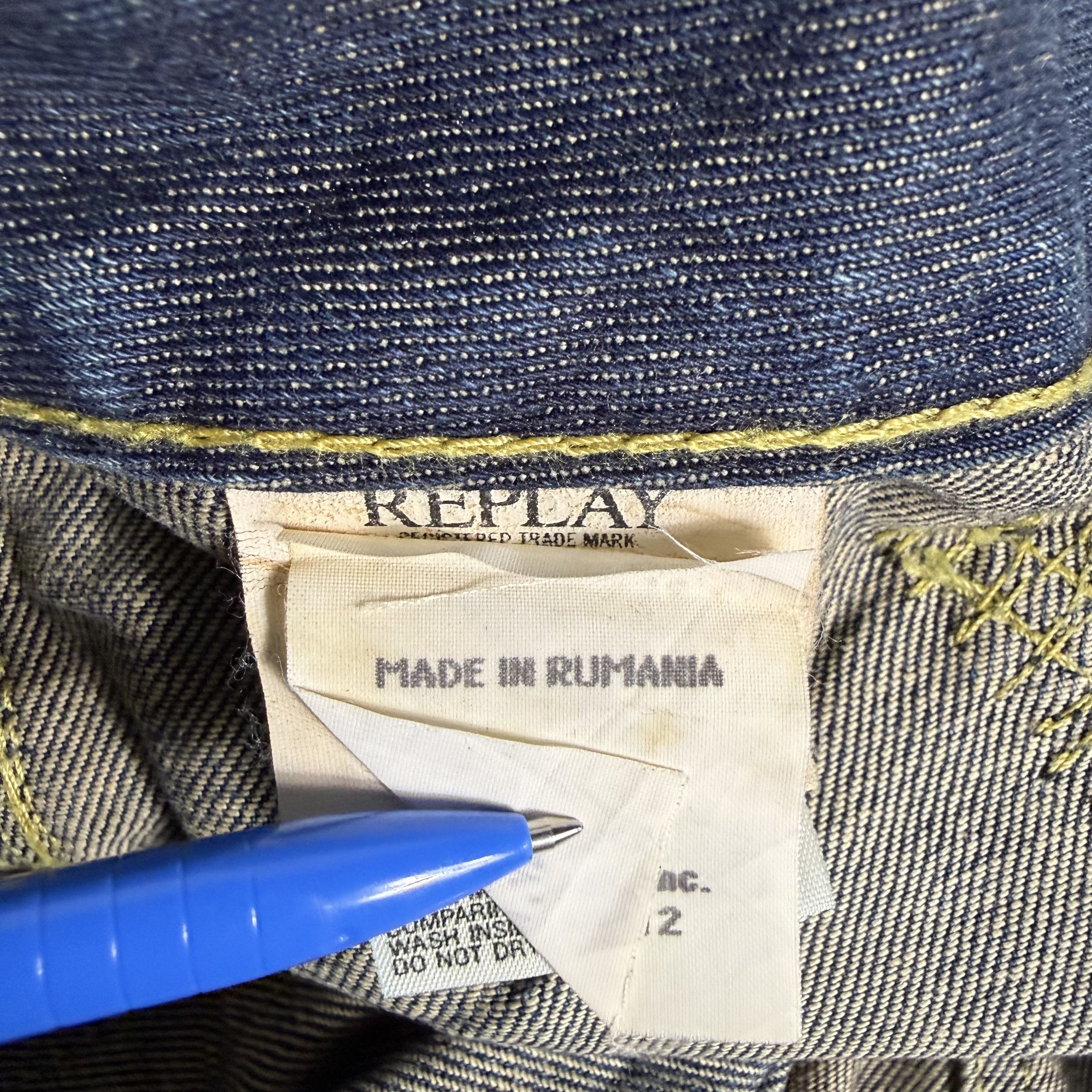 Replay 🔥RARE🔥Vintage Replay Distress Denim Jeans Made in Rumania Size US 32 / EU 48 - 11 Thumbnail