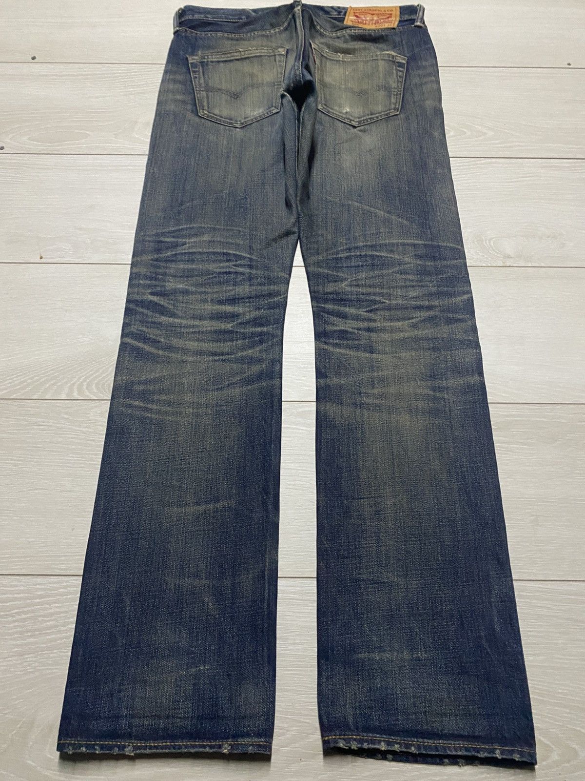 Levi's Vintage Levis 501 Y2K Mud Wash Distressed Slim Fit jeans Size US 32 / EU 48 - 2 Thumbnail